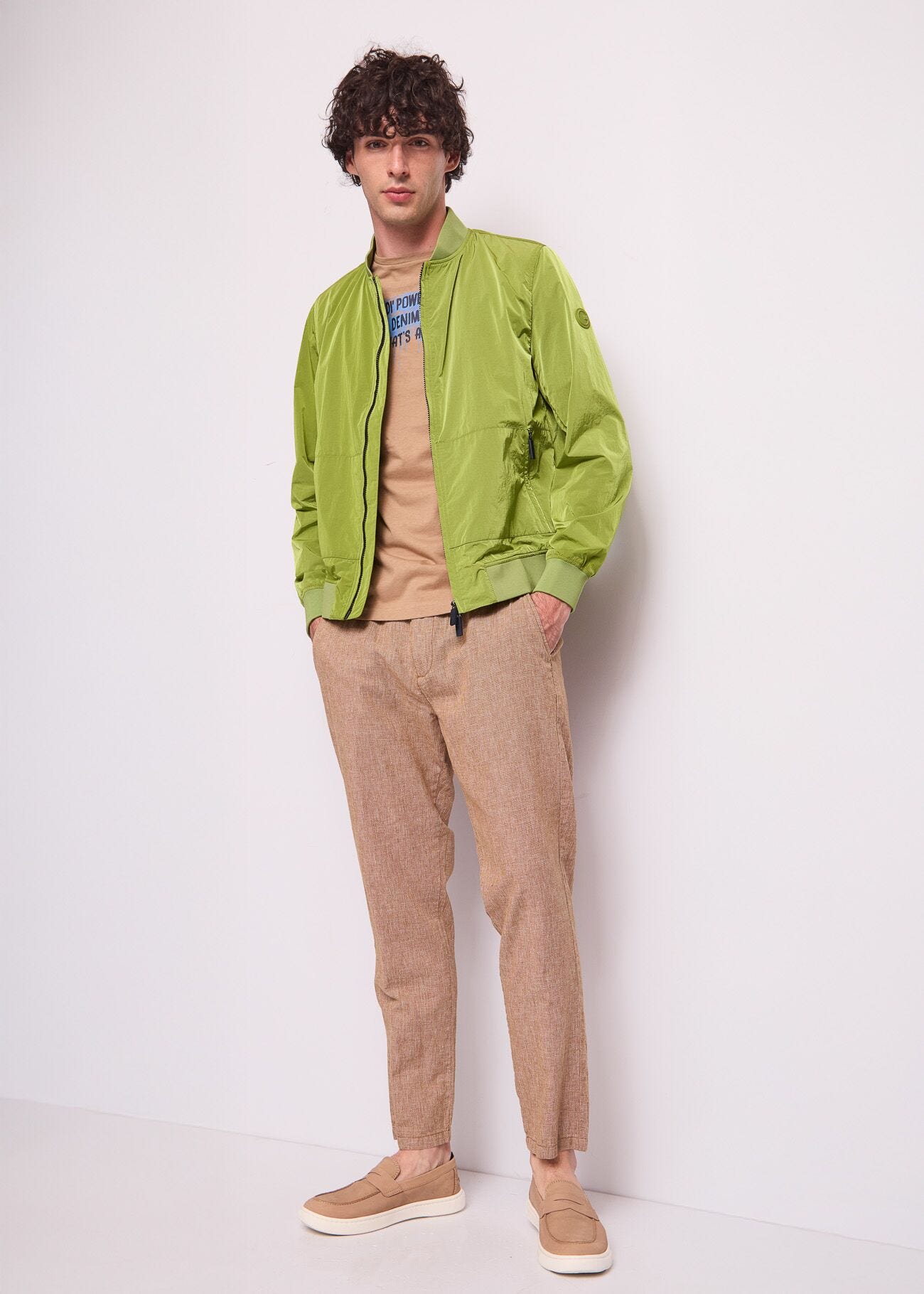 Pantaloni da uomo in lino e cotone