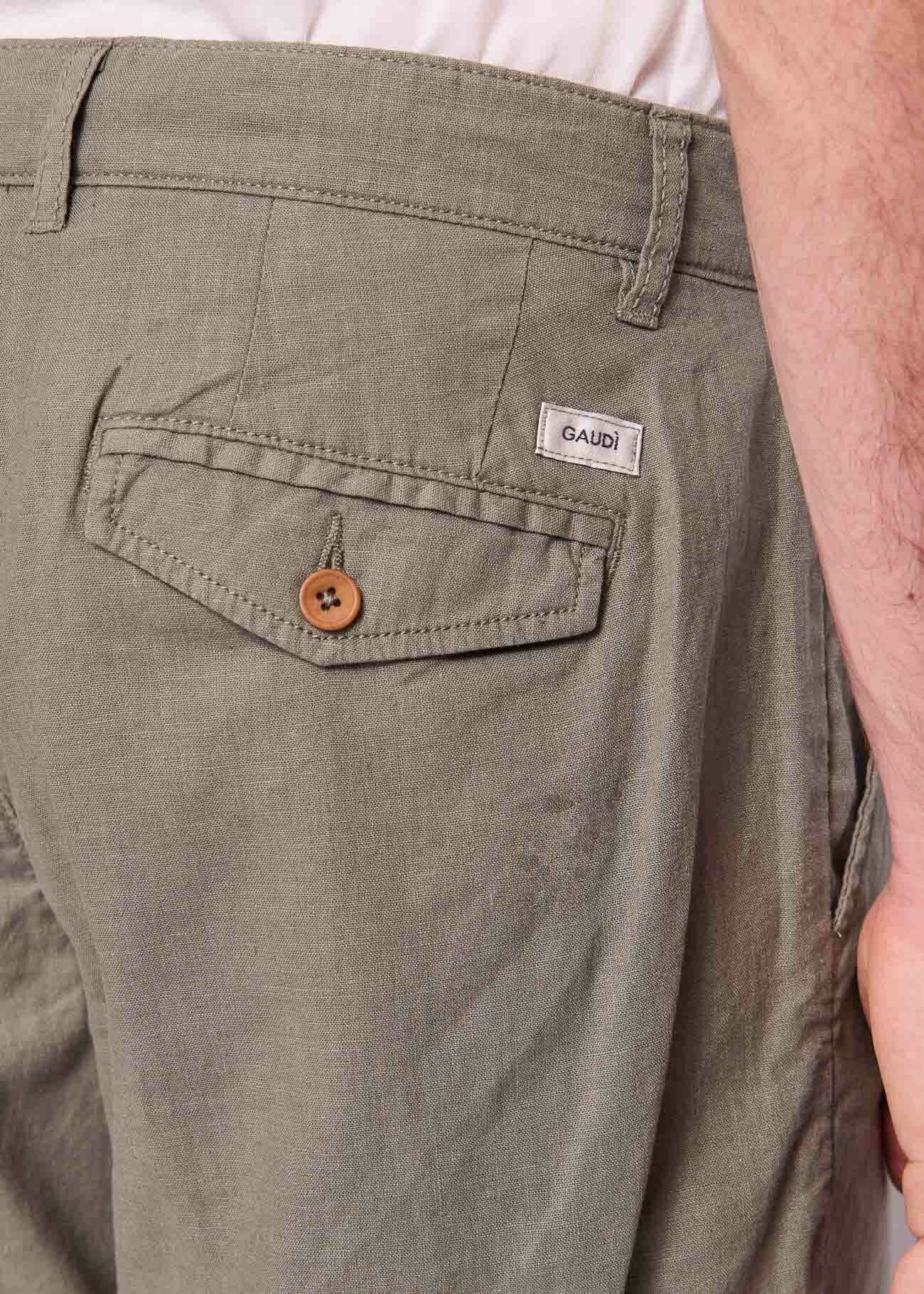 Bermuda da uomo in lino e cotone