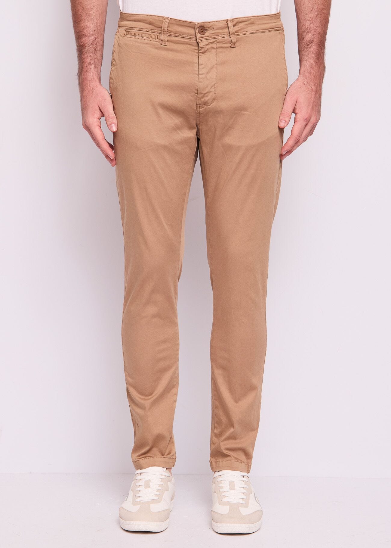Pantalones marrones de algodón para hombre