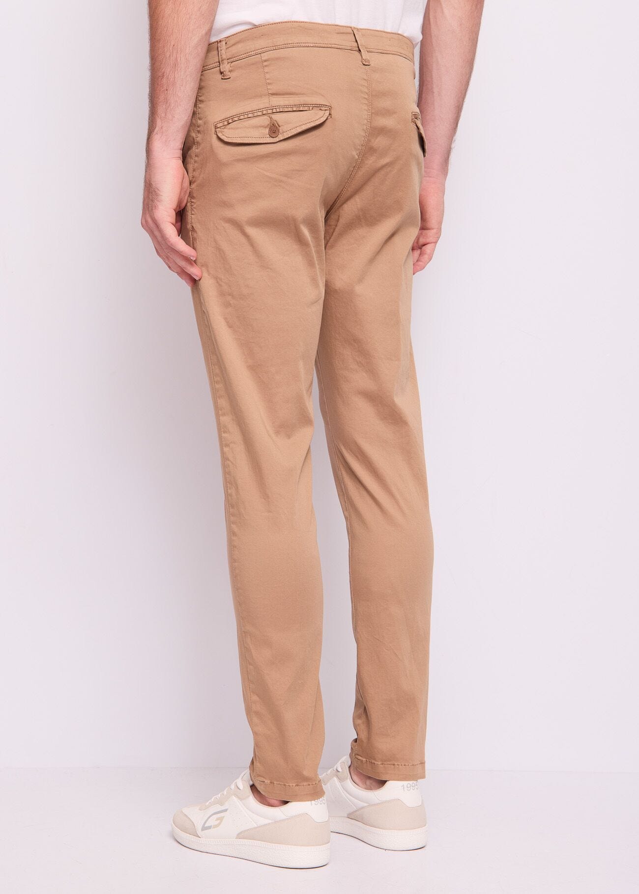 Pantalones marrones de algodón para hombre