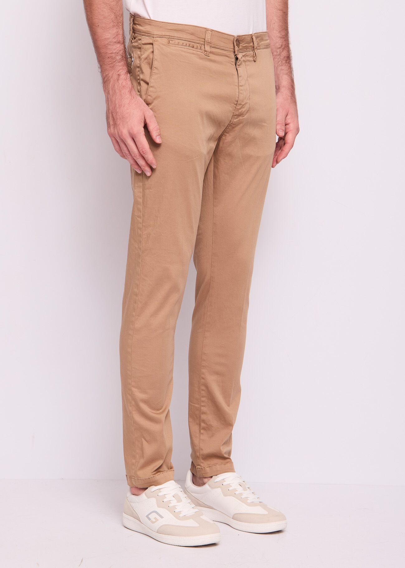 Pantalones marrones de algodón para hombre