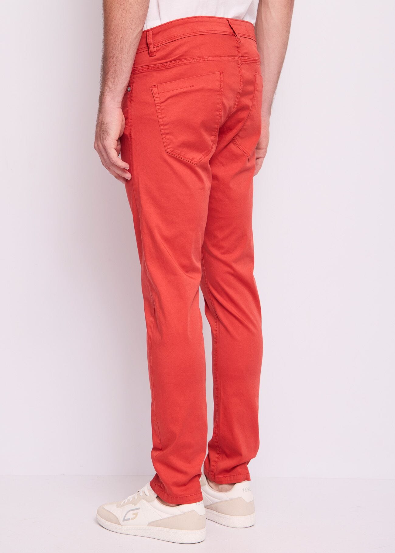 Pantaloni rossi da uomo in cotone
