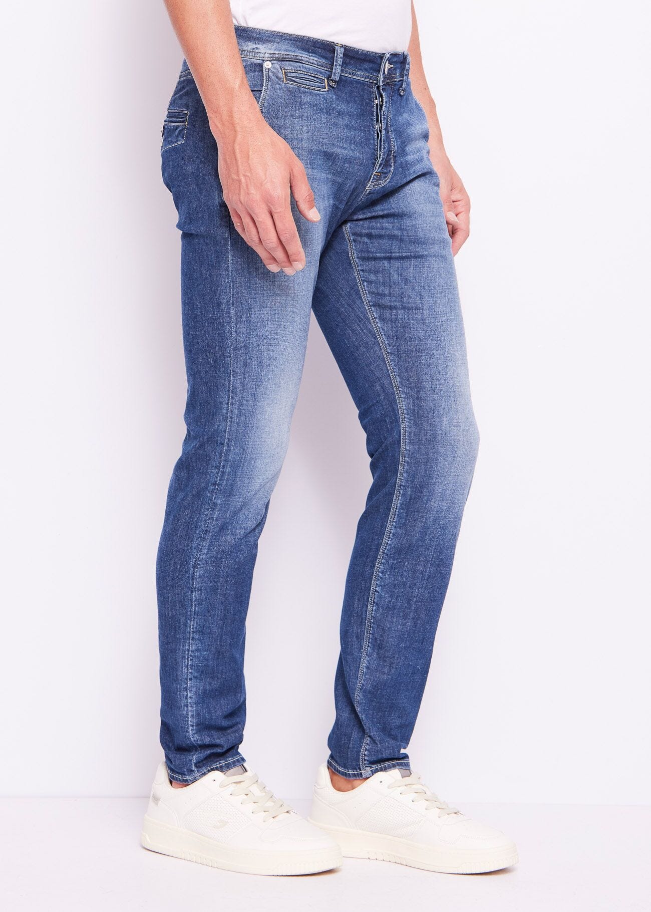 Vaqueros ajustados chinos de algodón para hombre