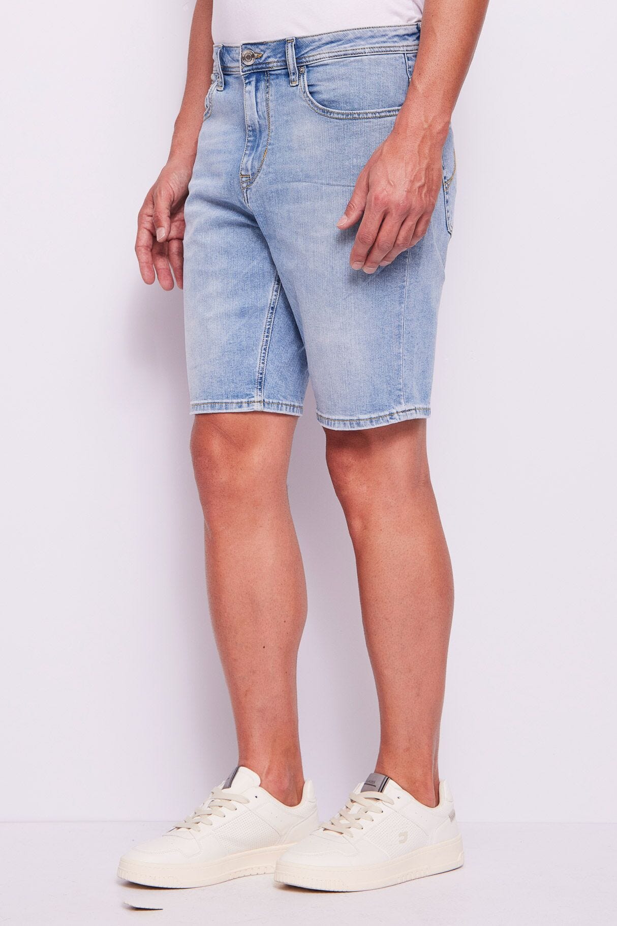 Pantalones cortos en dénim de algodón para hombre
