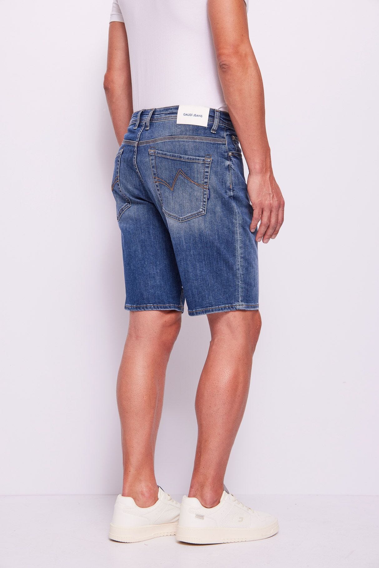 Shorts uomo in denim di cotone