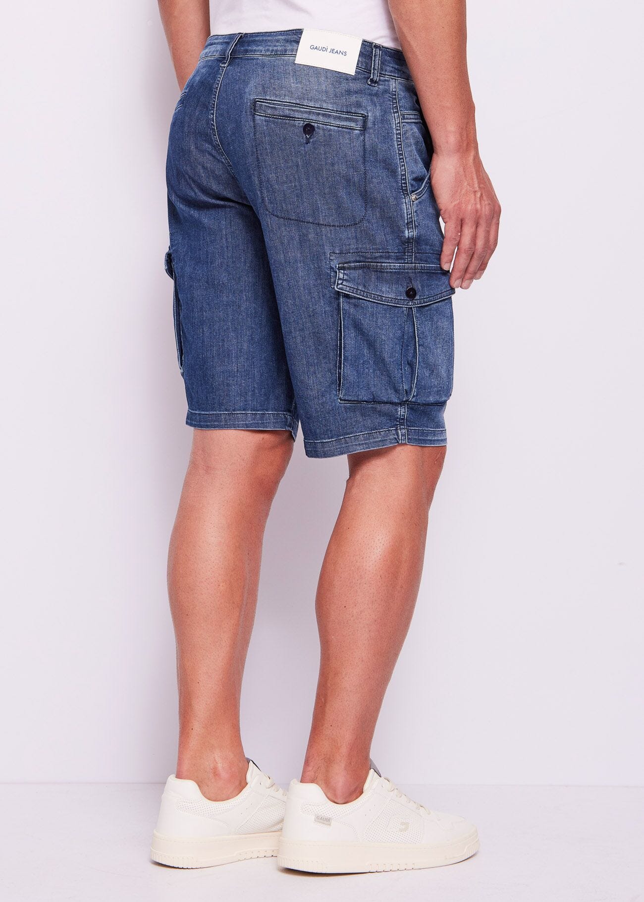 Shorts uomo cargo in denim