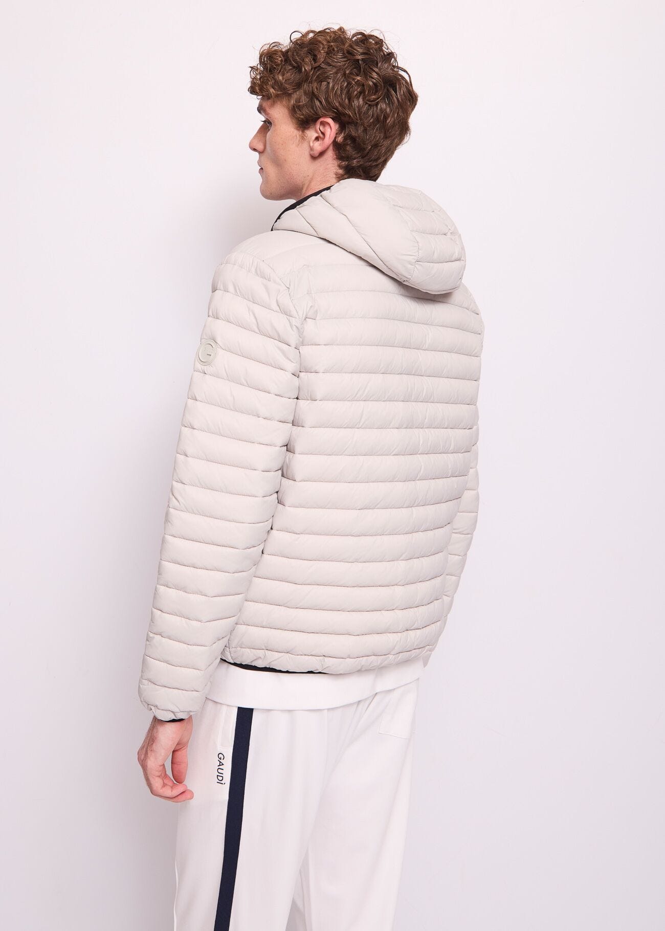 Piumino bianco da uomo in nylon