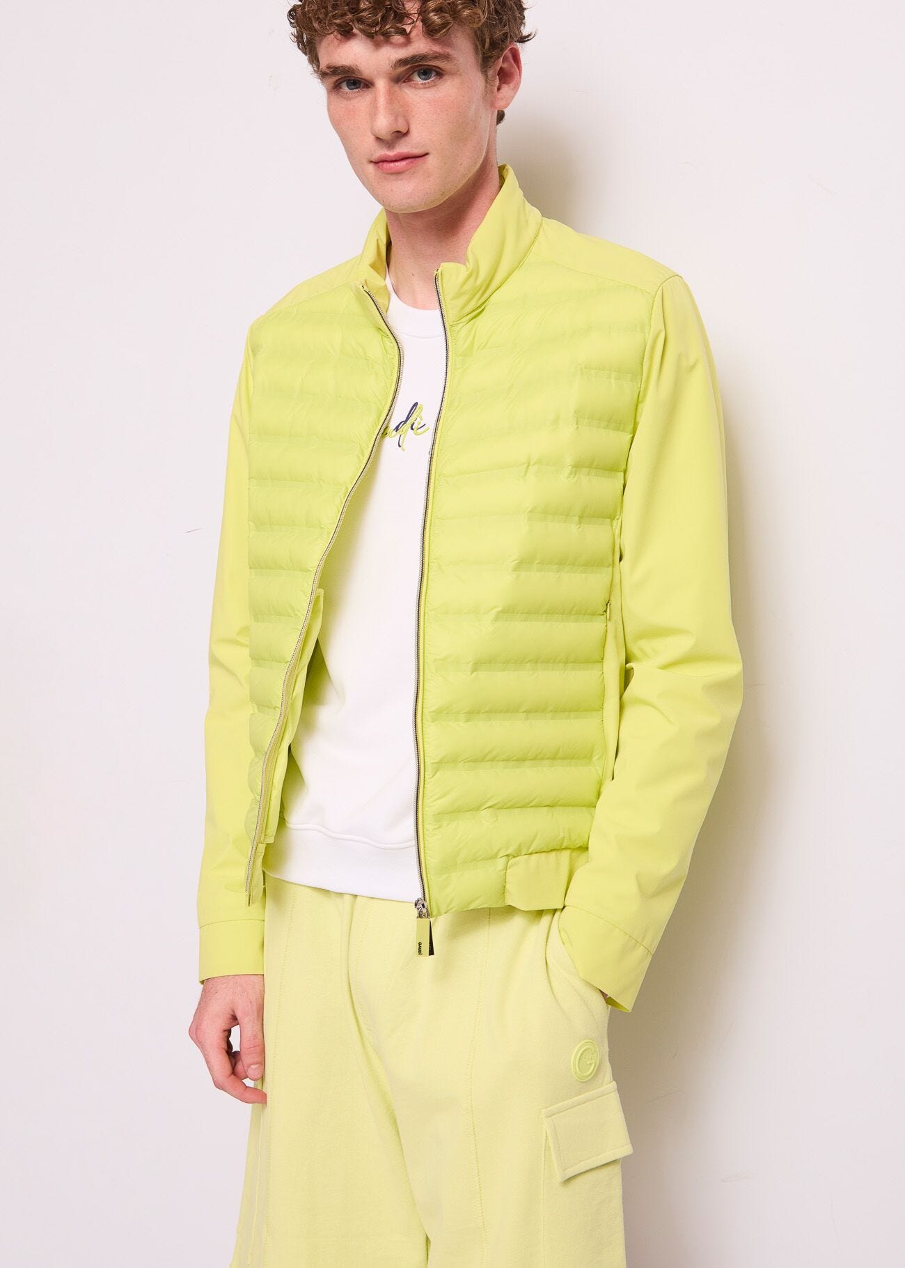 Giacca gialla da uomo in nylon
