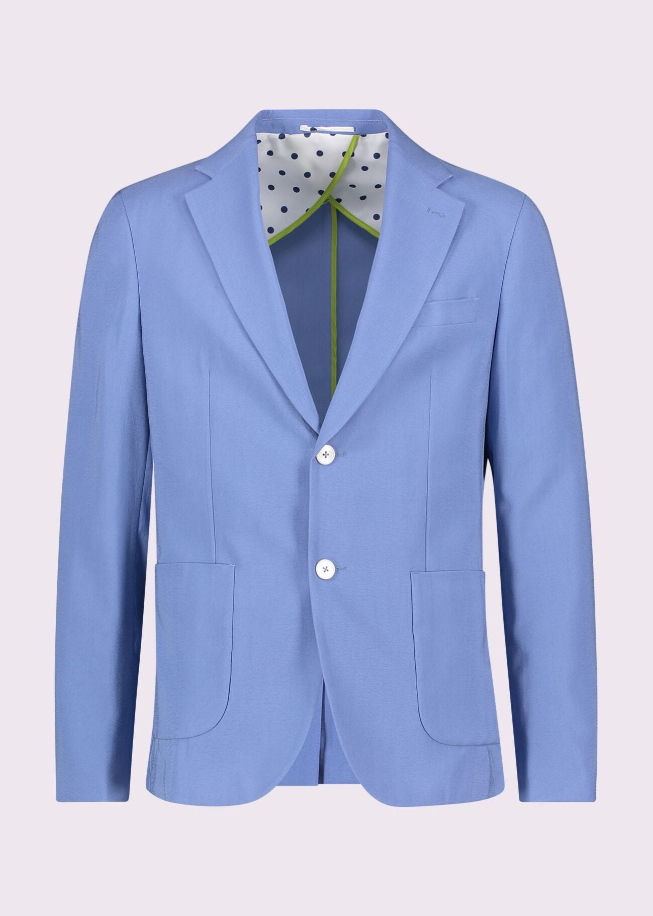 Men's single-breasted light blue blazer