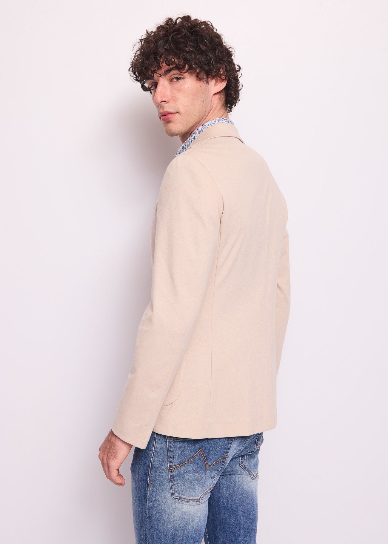 Blazer en mezcla de algodón para hombre