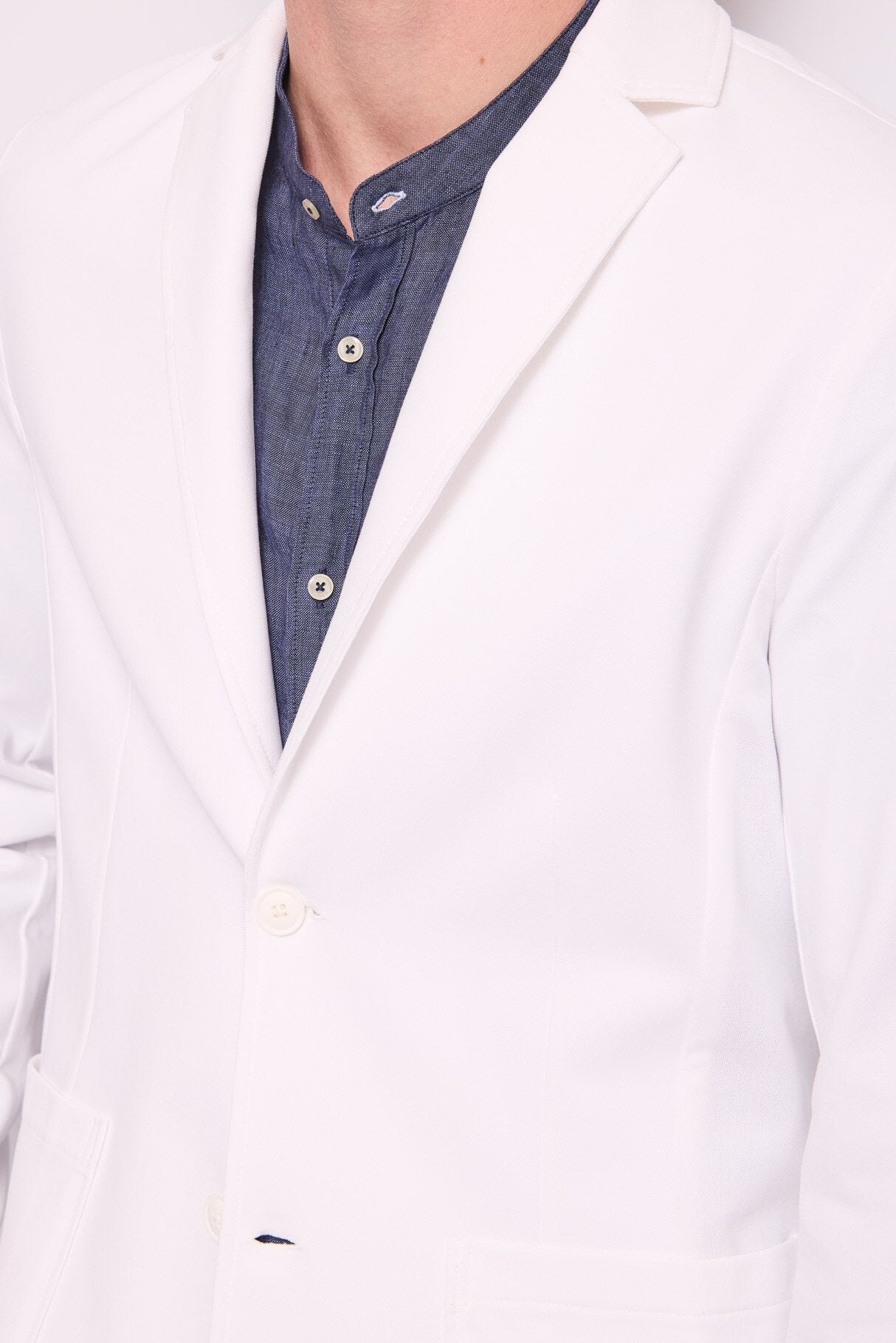 Blazer bianco da uomo in cotone
