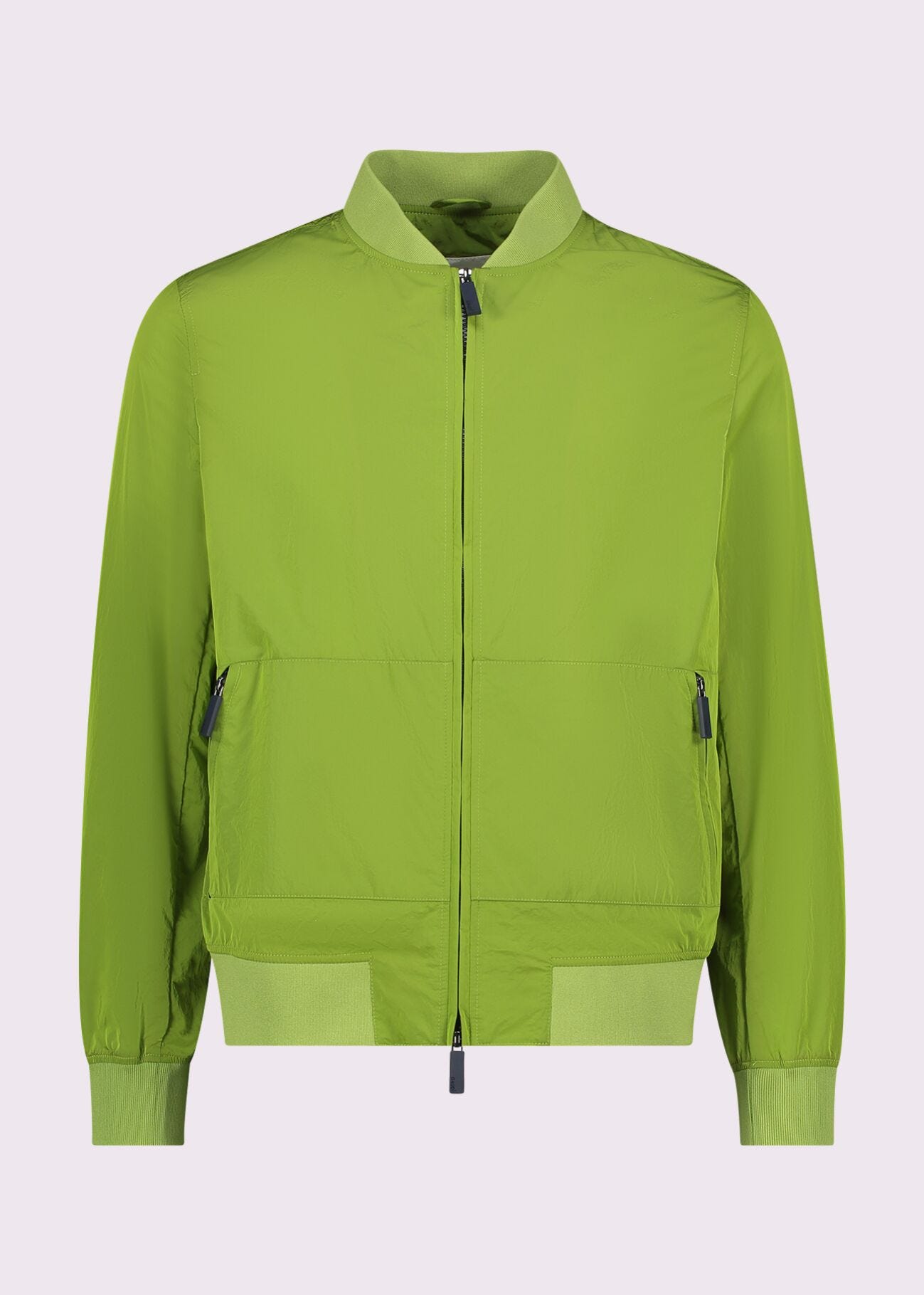 Bomber verde da uomo in nylon