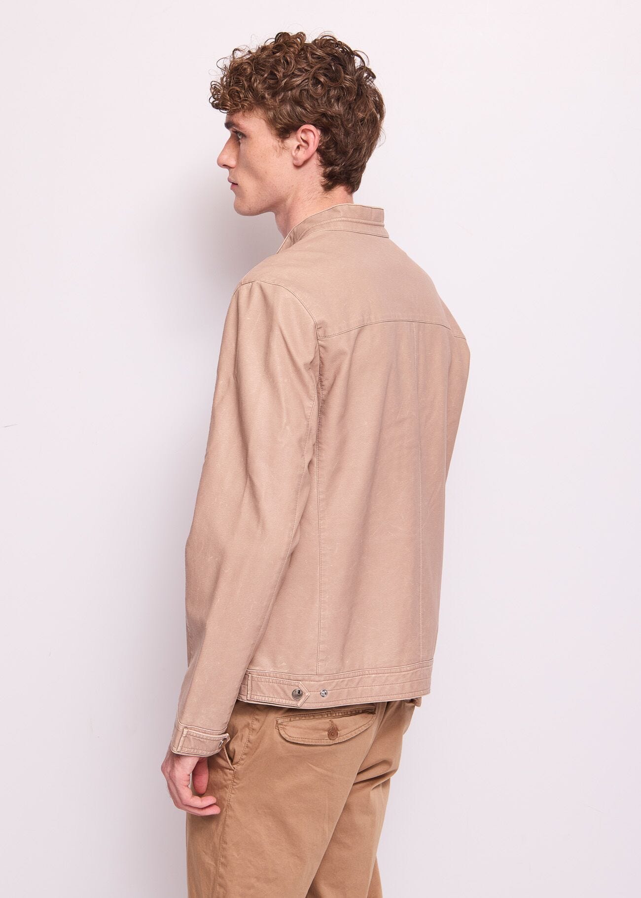 Blouson de motard en suédine