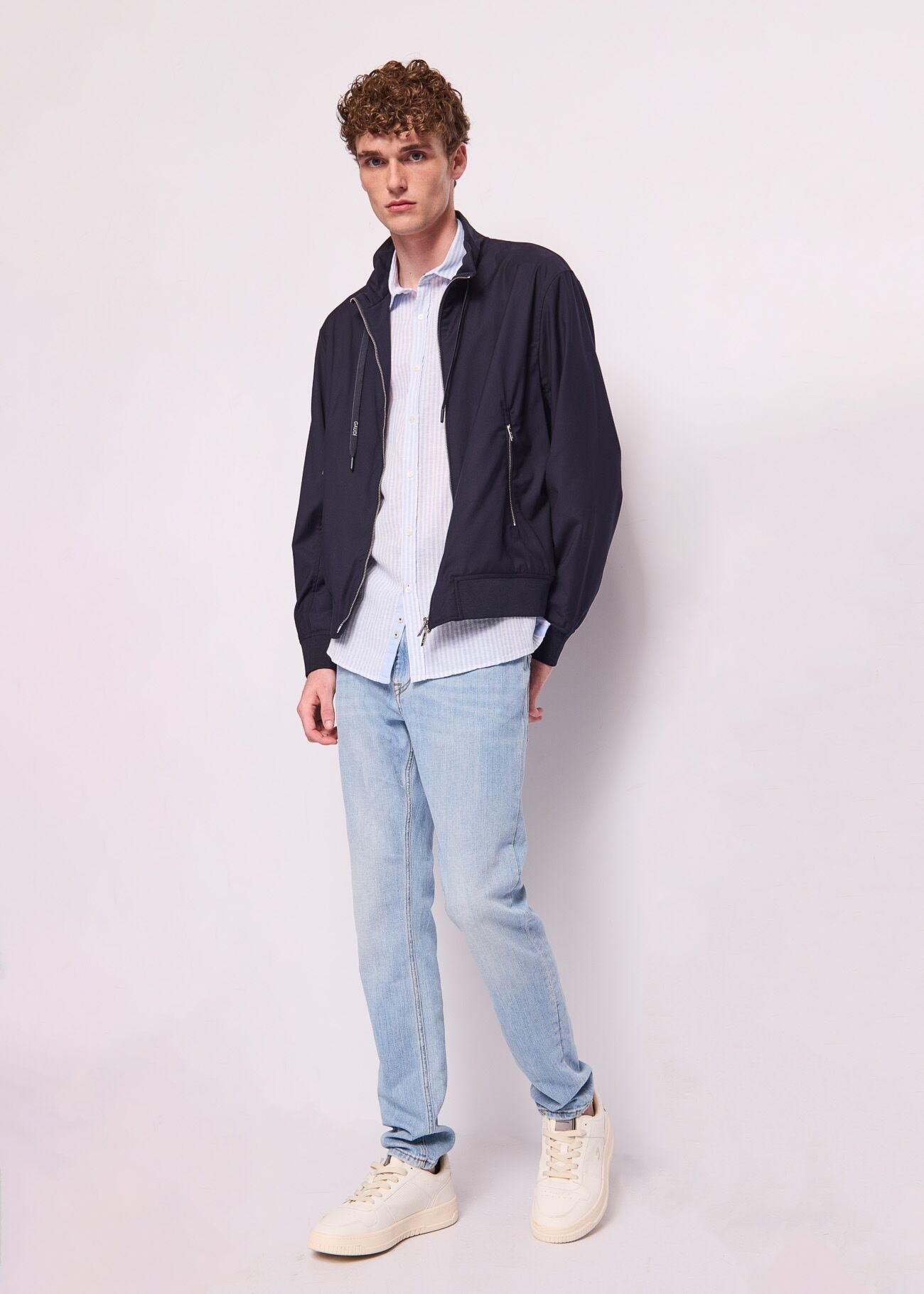 Camicia da uomo in cotone a righe