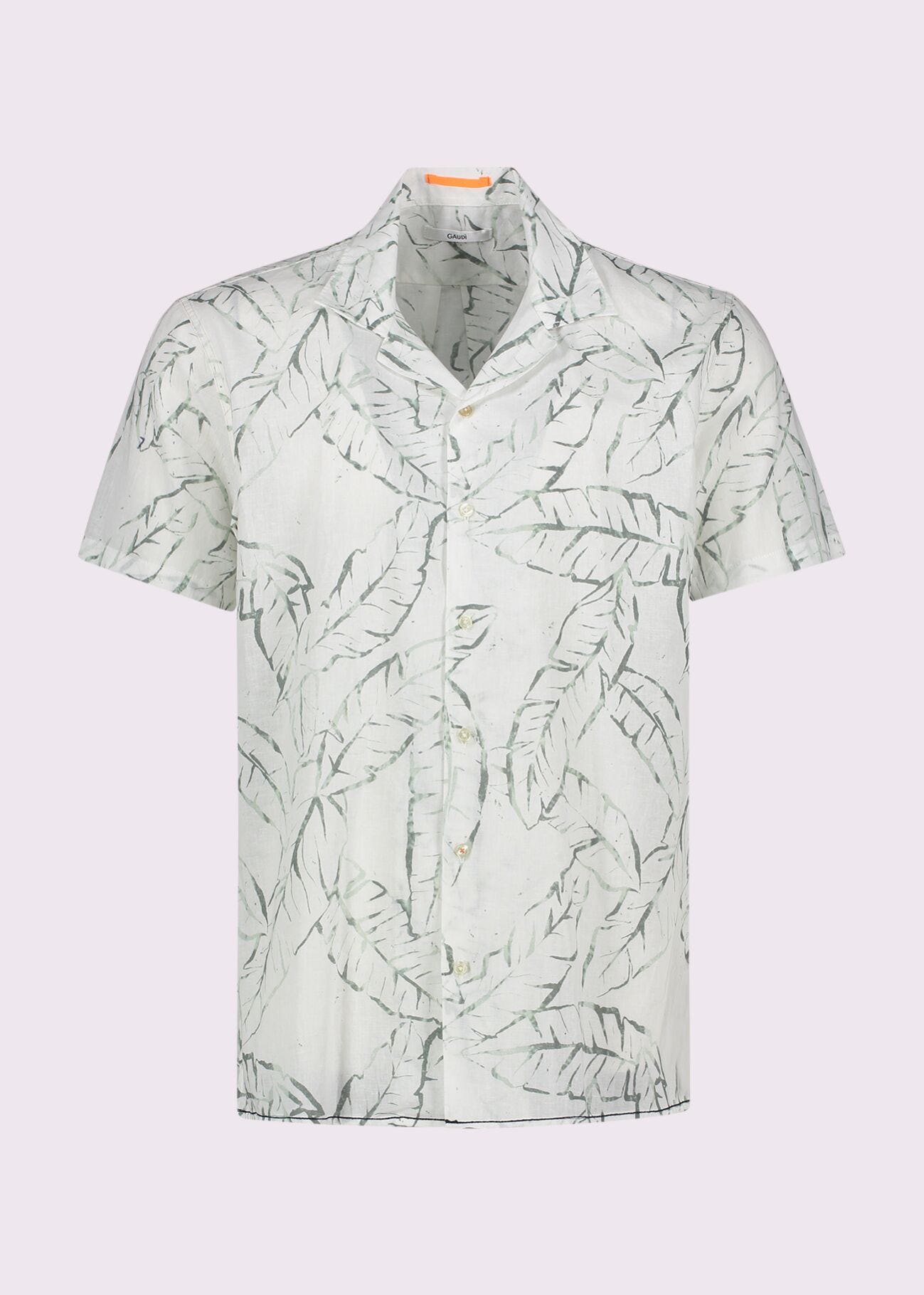 Chemise imprimée en lin et coton