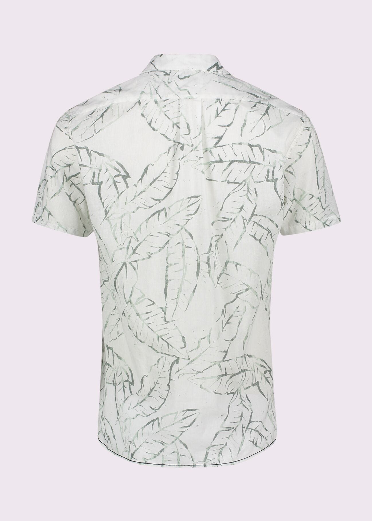 Chemise imprimée en lin et coton