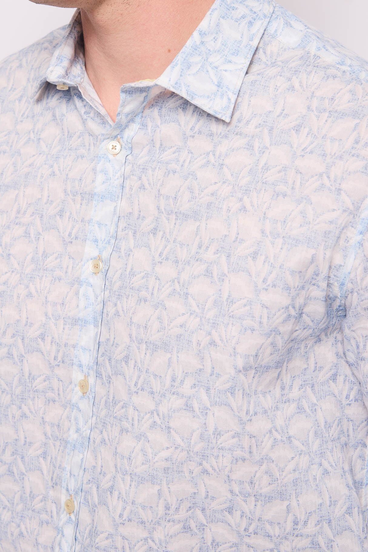 Camicia da uomo in cotone stampato