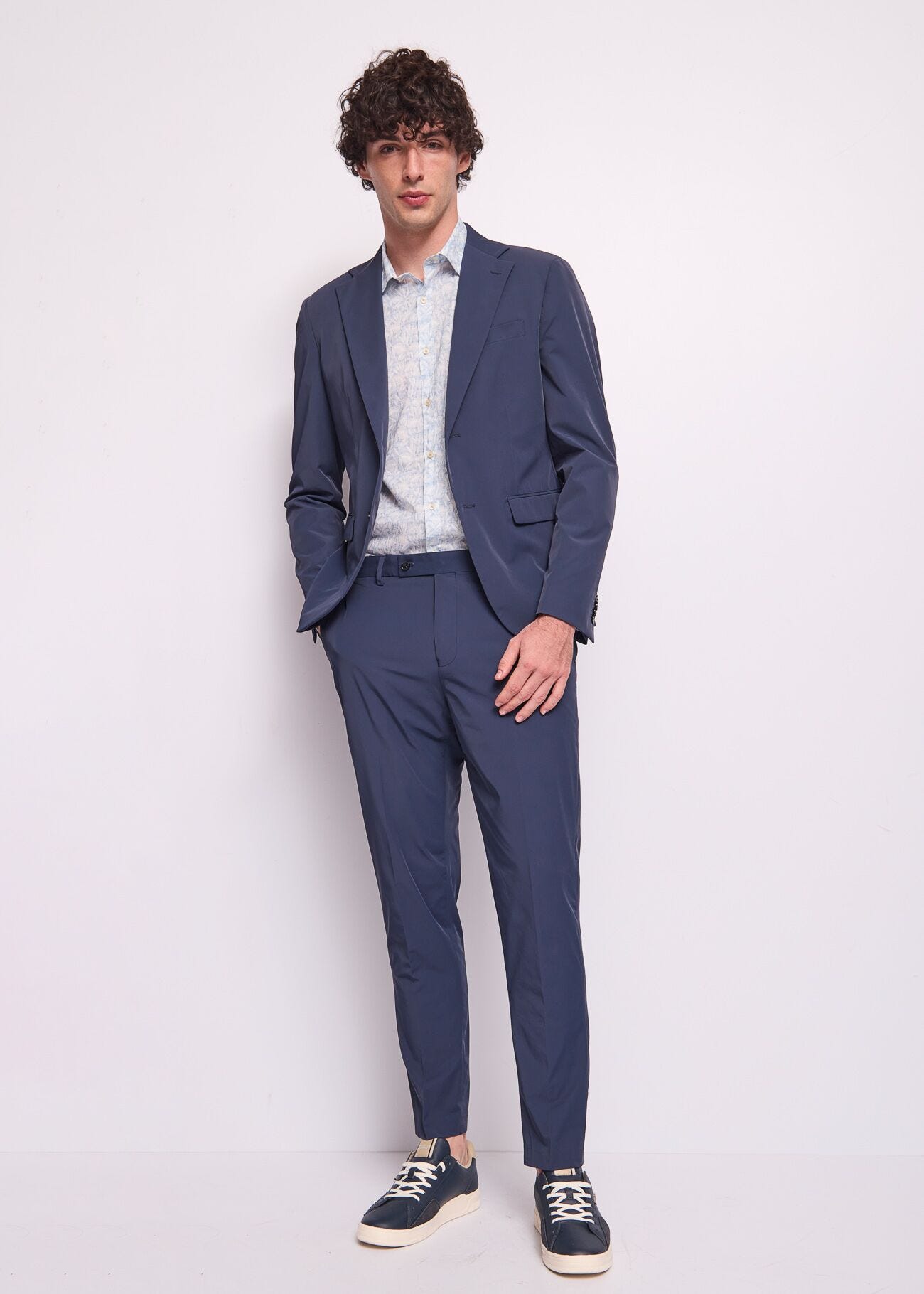 Camicia da uomo in cotone stampato