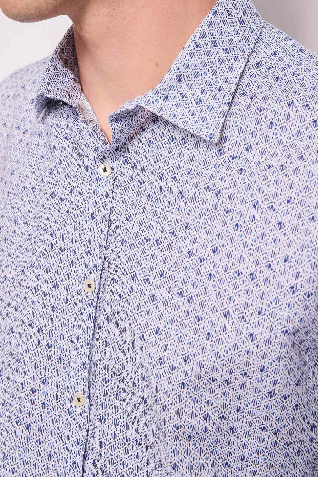 Camicia da uomo in cotone stampato