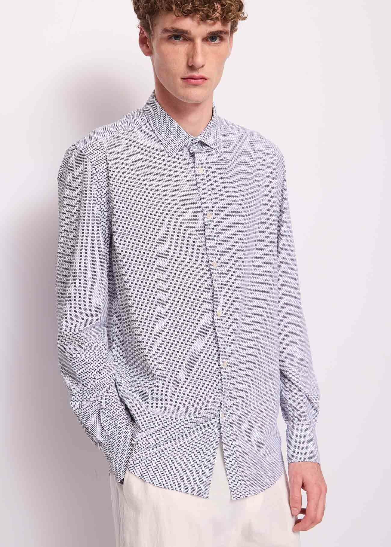 Men's printed nylon shirt