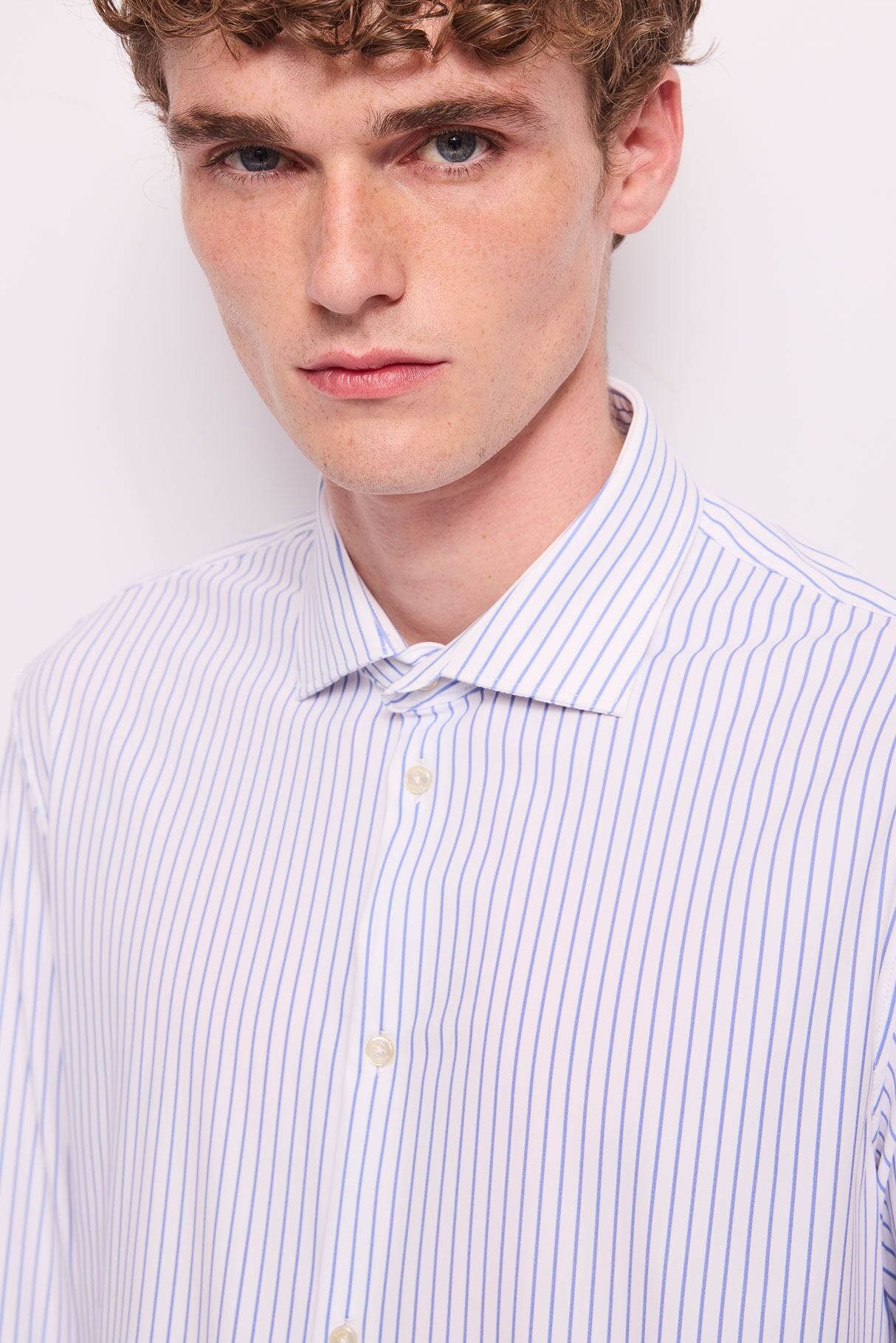 Camisa de nailon a rayas para hombre