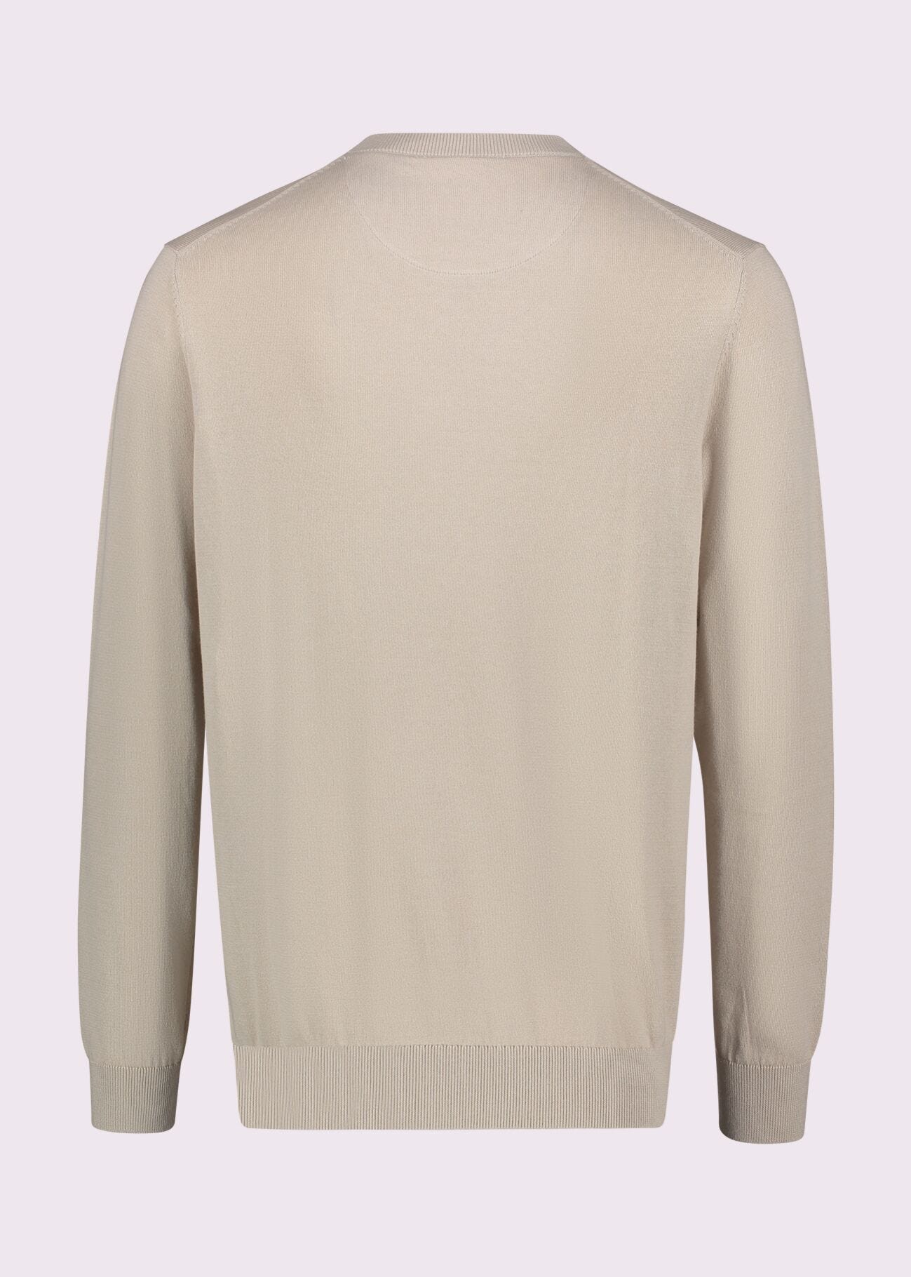 Pull beige en coton pour homme