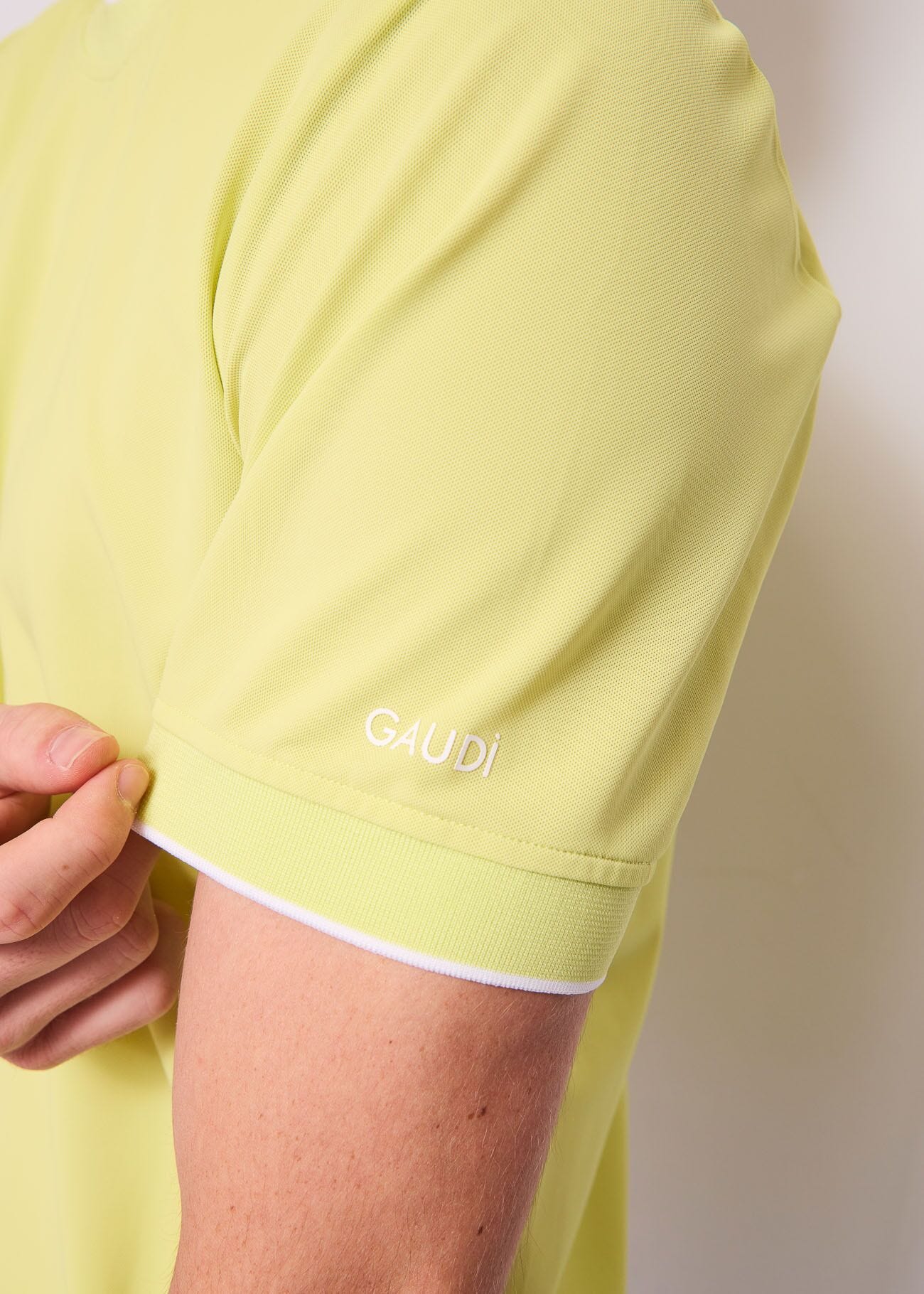 T-shirt jaune en piqué pour homme