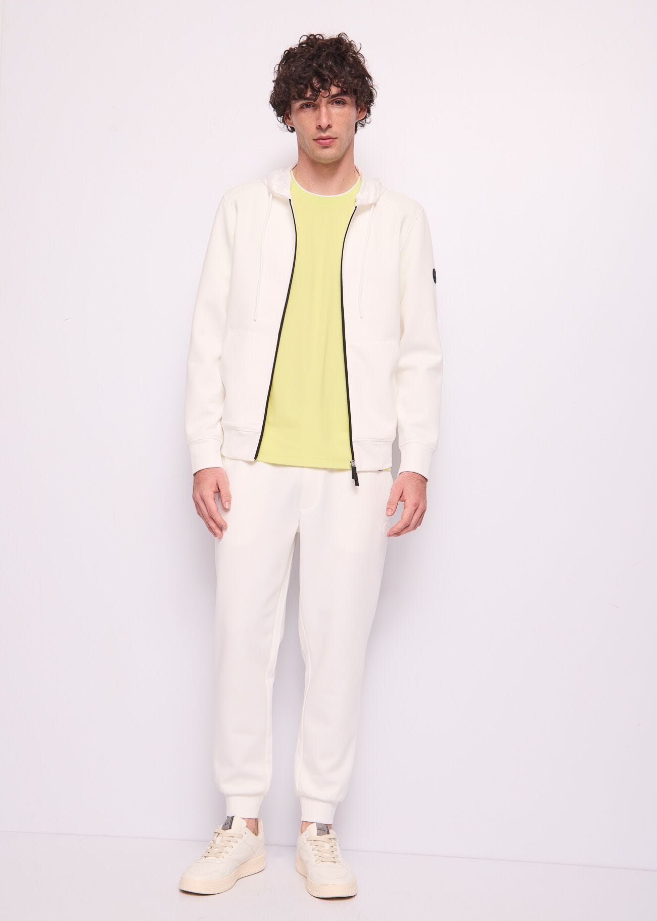 T-shirt jaune en piqué pour homme