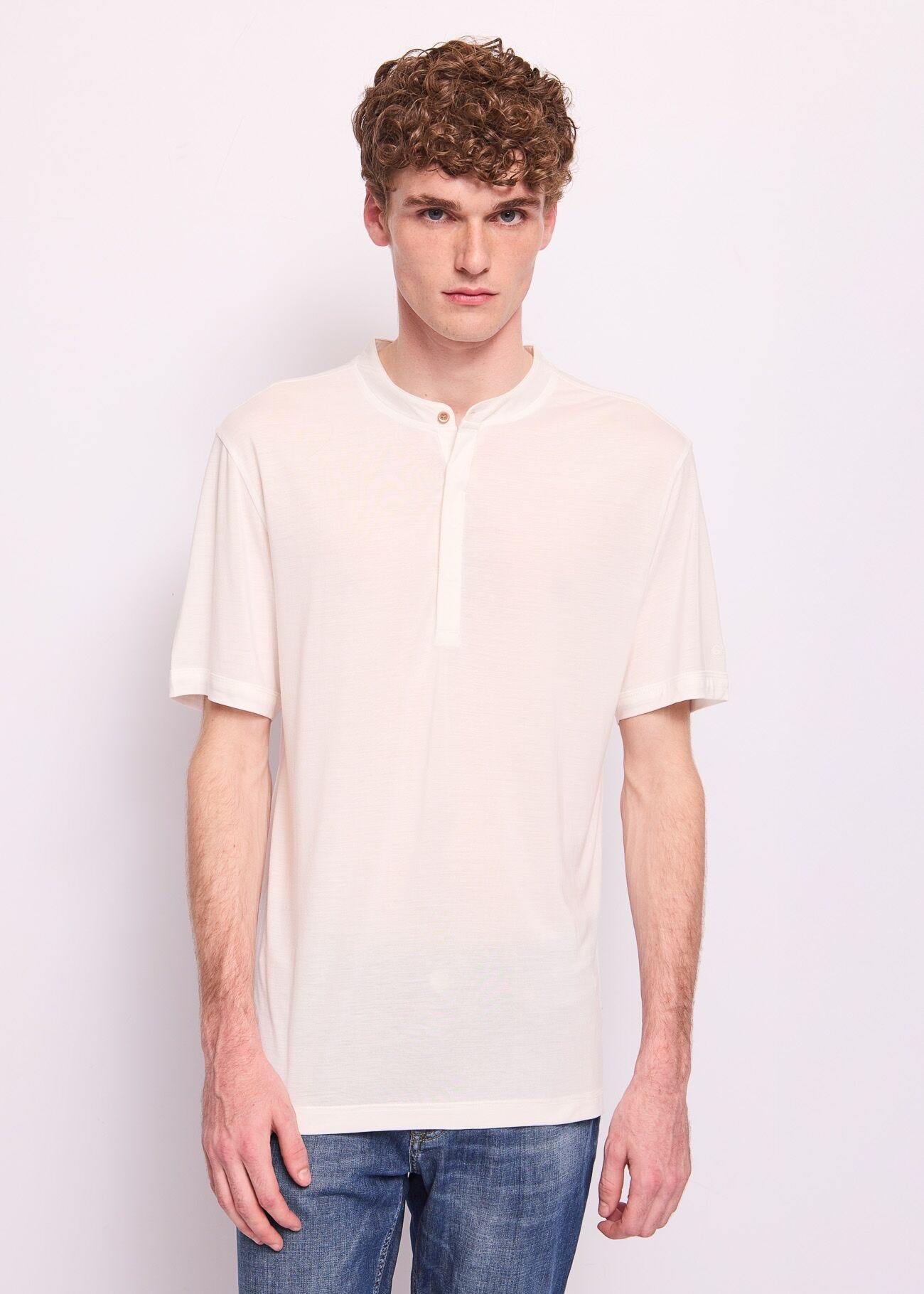 T-shirt blanc en jersey pour homme