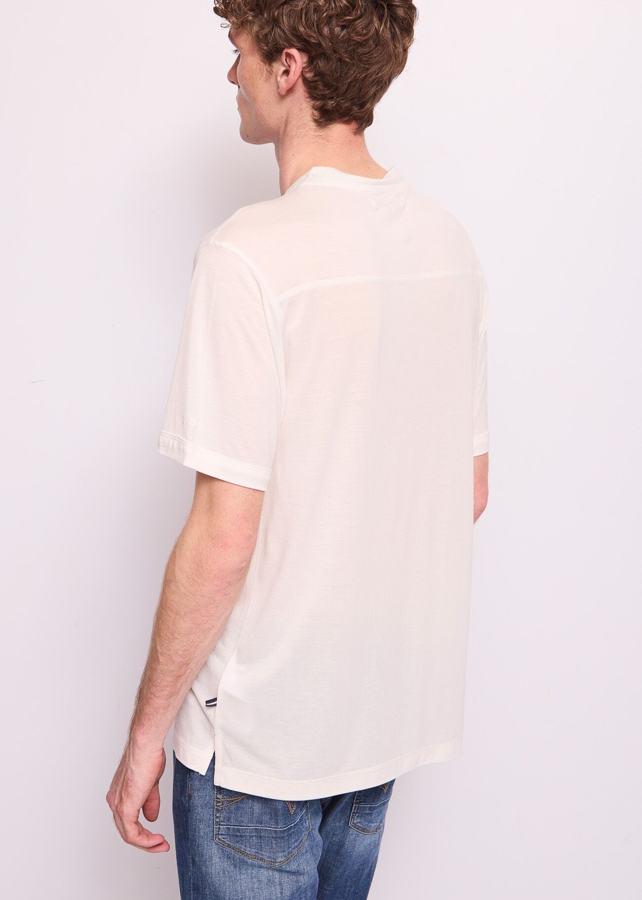 T-shirt blanc en jersey pour homme