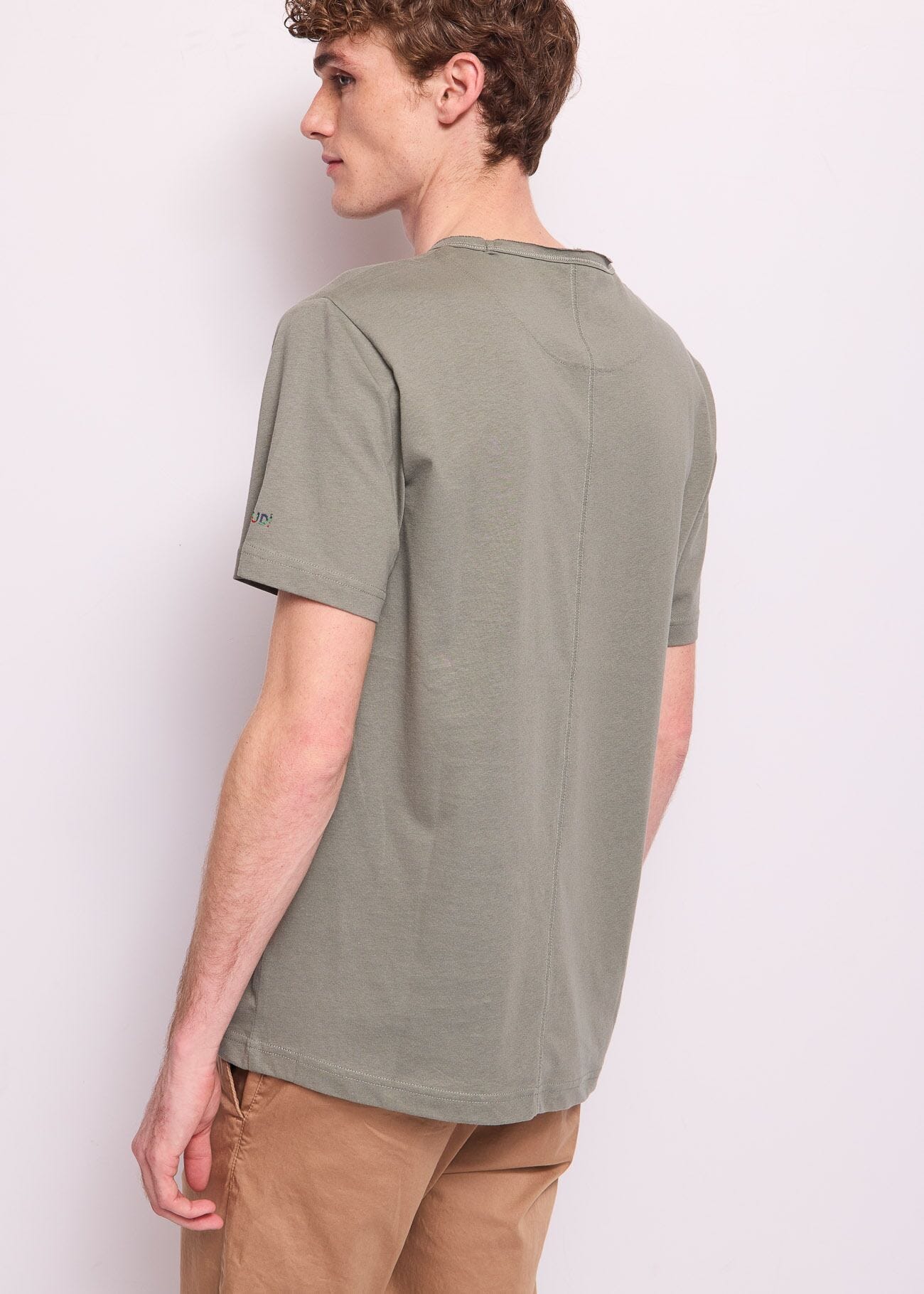 T-shirt vert en coton pour homme