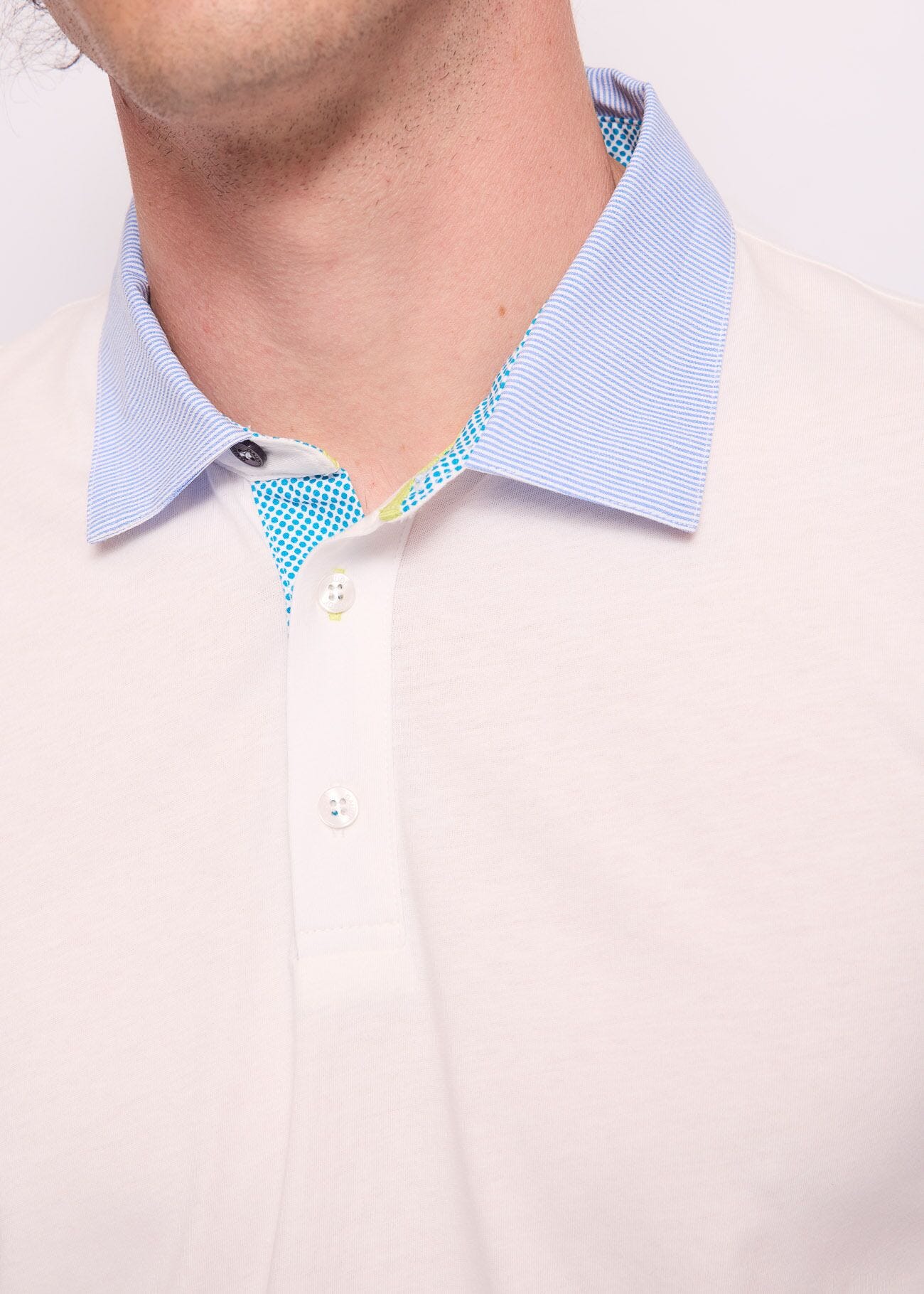 Polo bianca da uomo in cotone