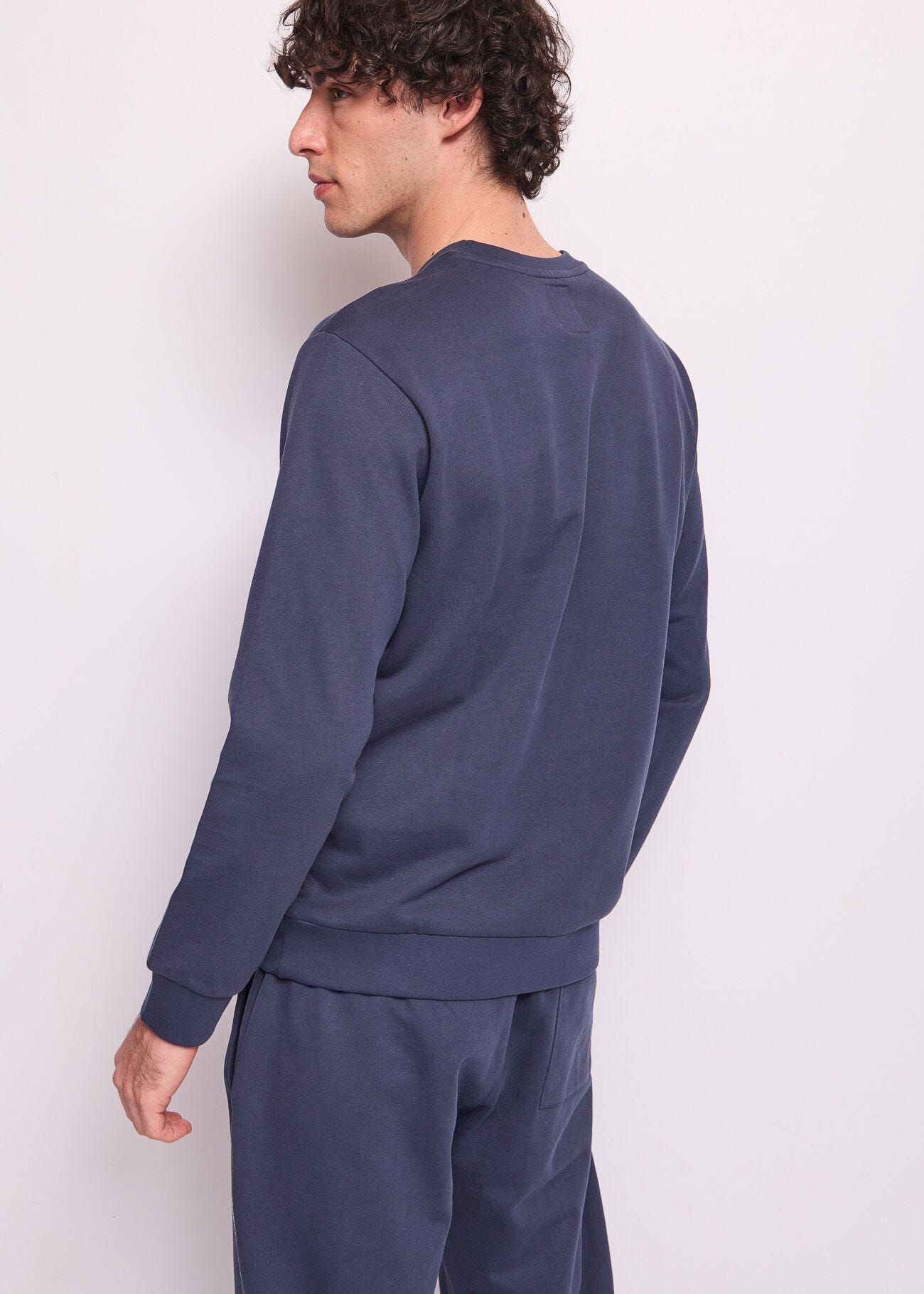 Sudadera azul de algodón para hombre