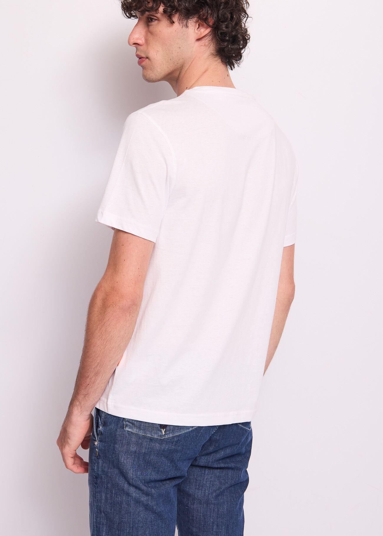 T-shirt blanc en coton pour homme