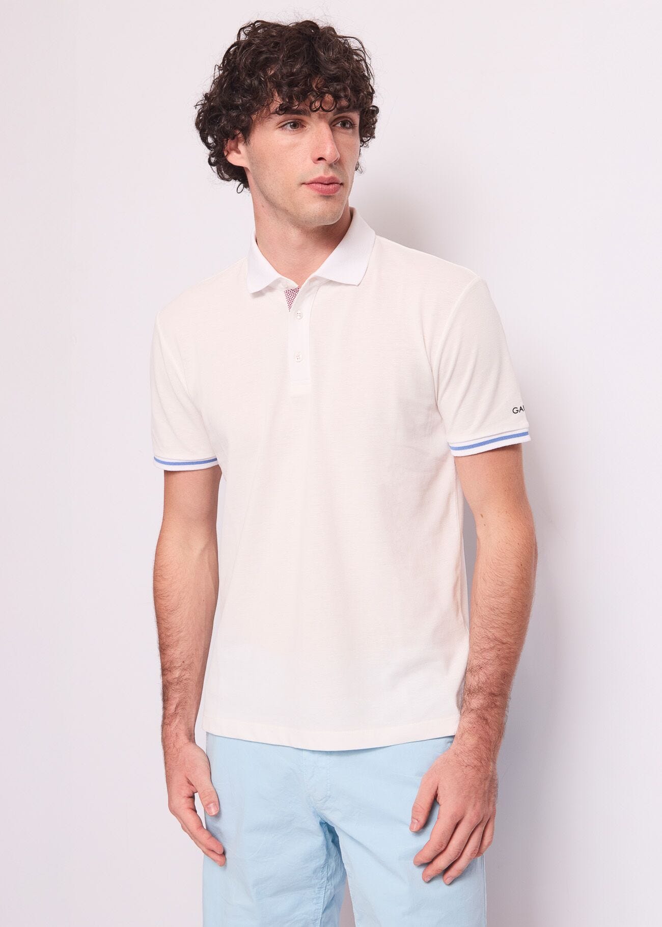 Polo bianca da uomo in cotone