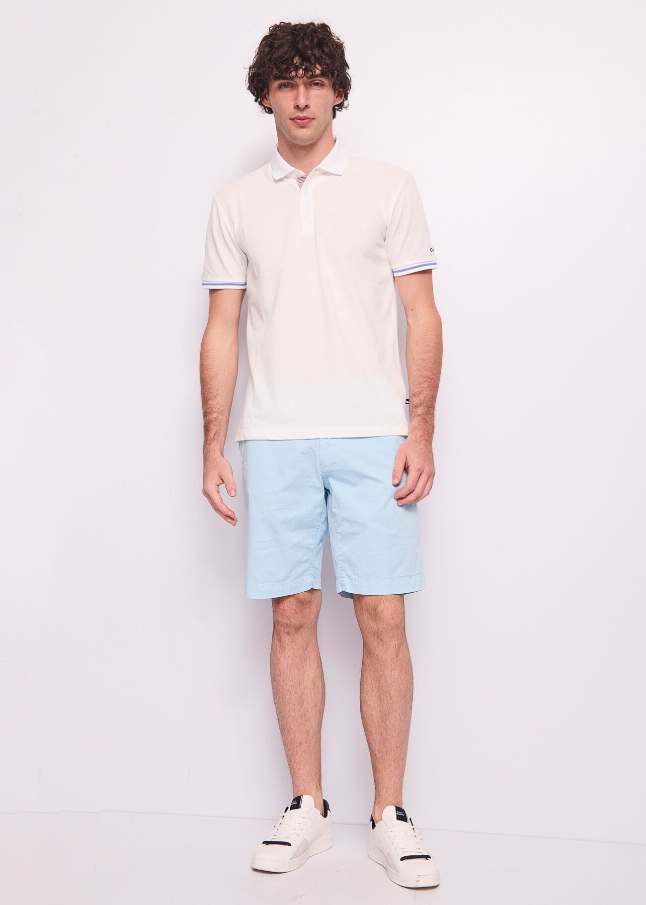 Polo bianca da uomo in cotone