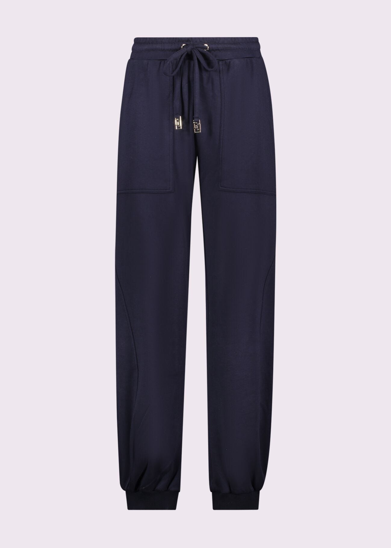 Pantaloni jogging blu da donna con coulisse logata