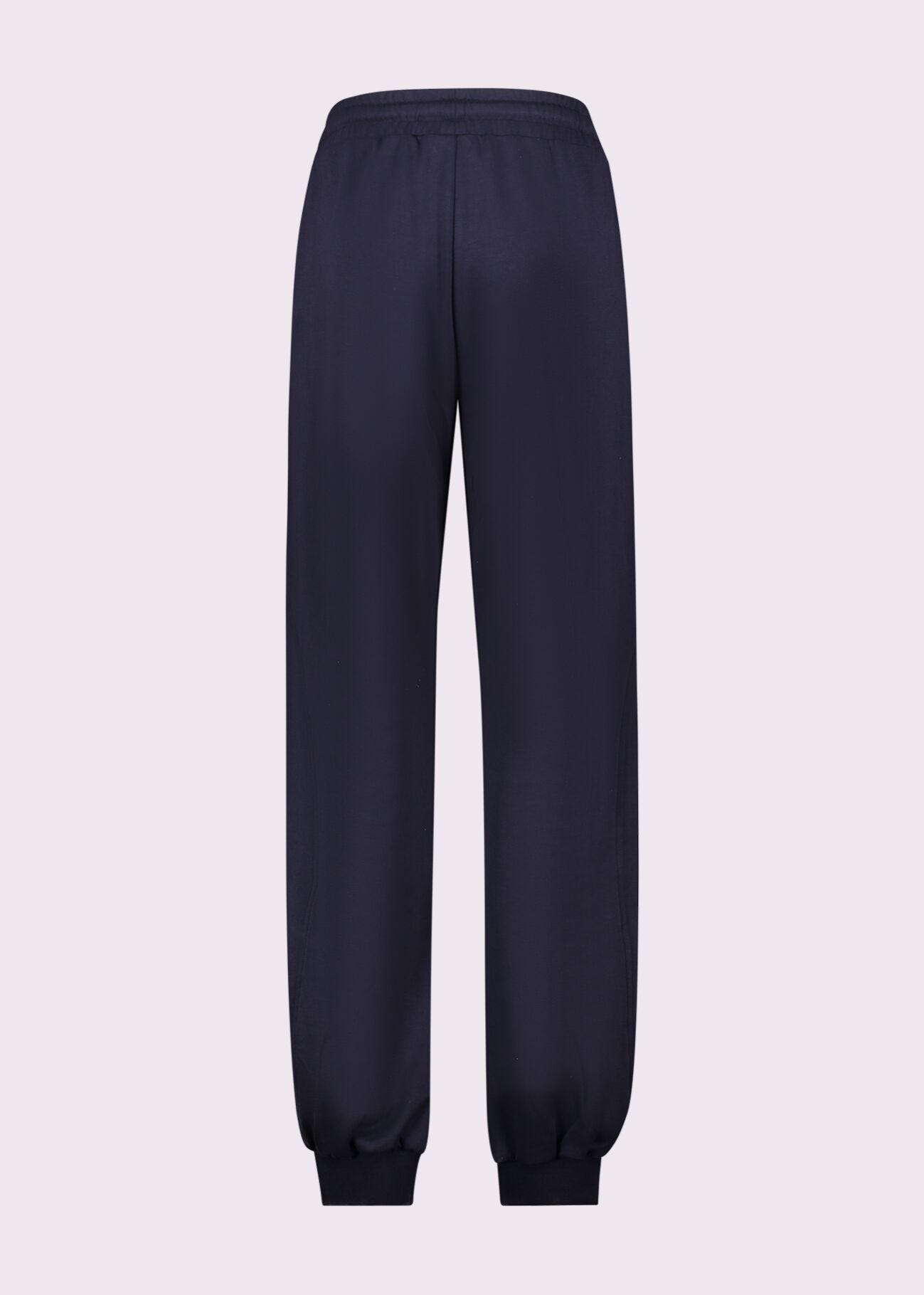 Pantaloni jogging blu da donna con coulisse logata