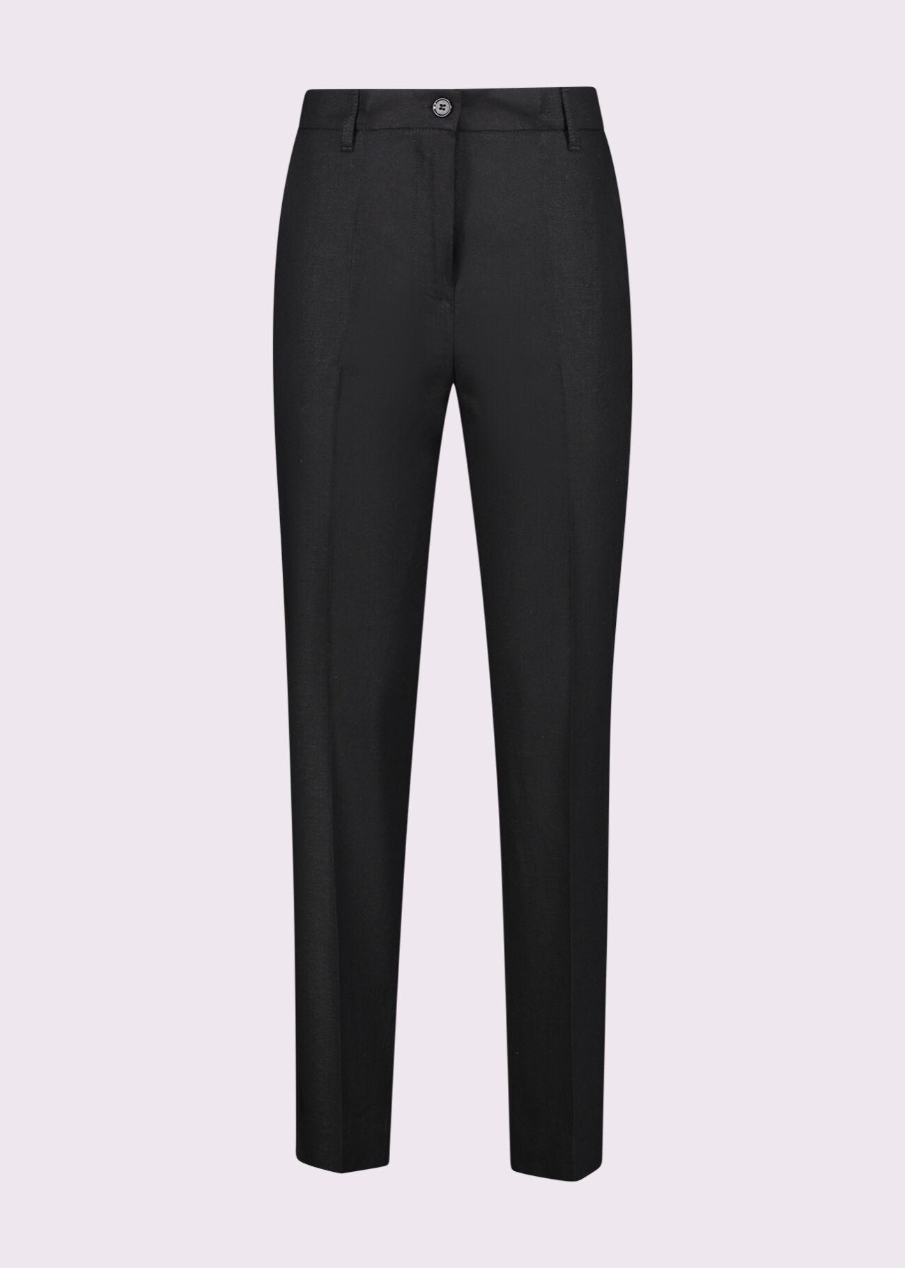 Pantalon noir en lin pour femme