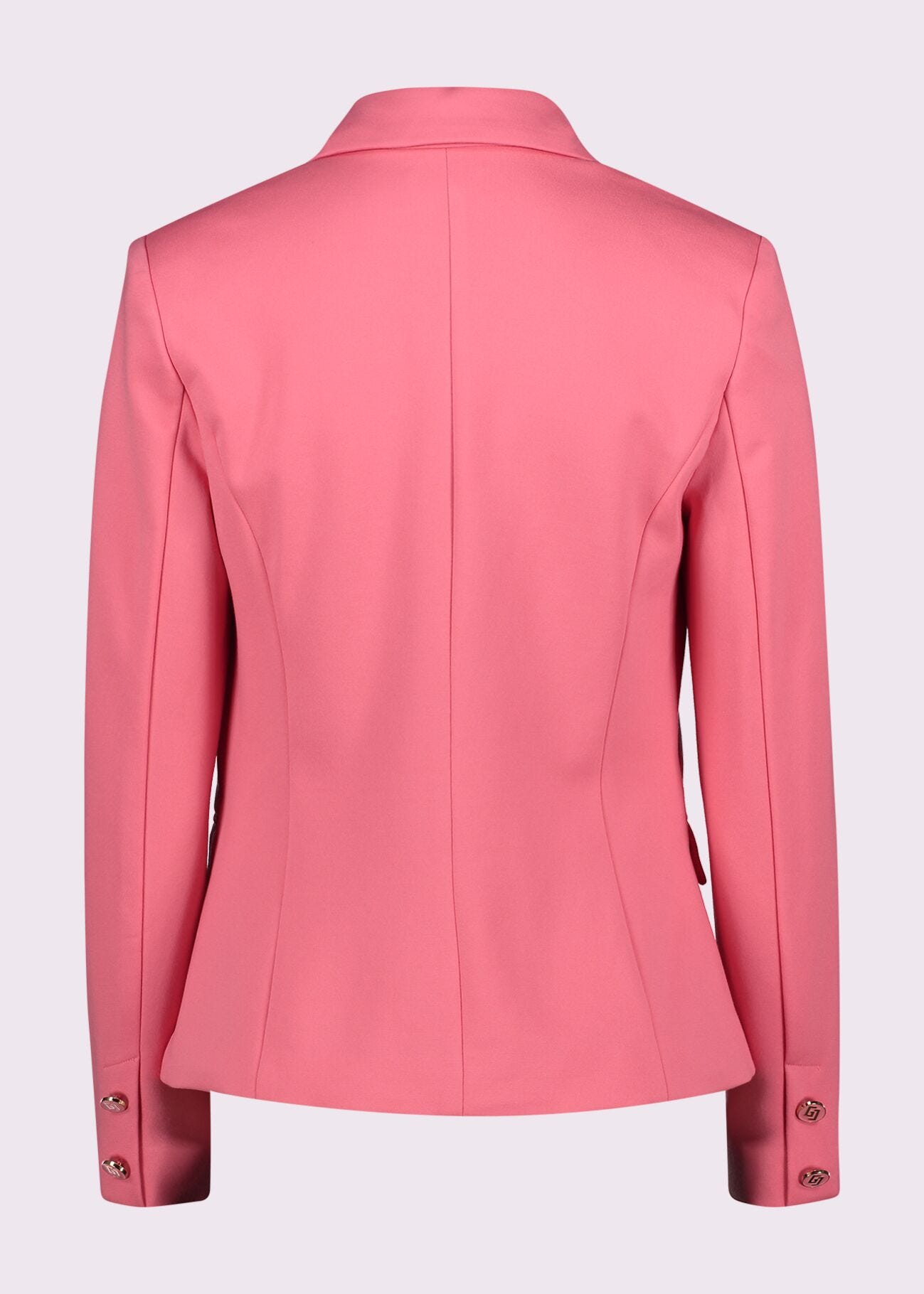Blazer donna rosa con bottoni logati