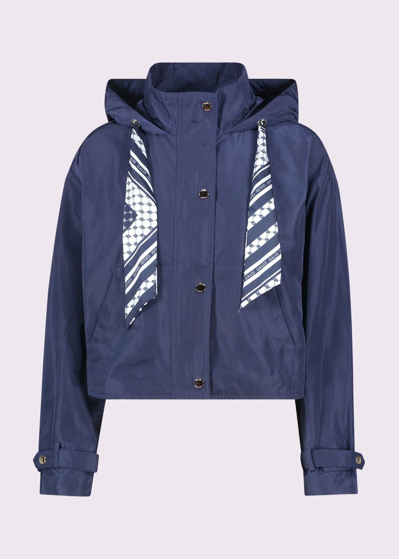 Giacca donna blu con cappuccio