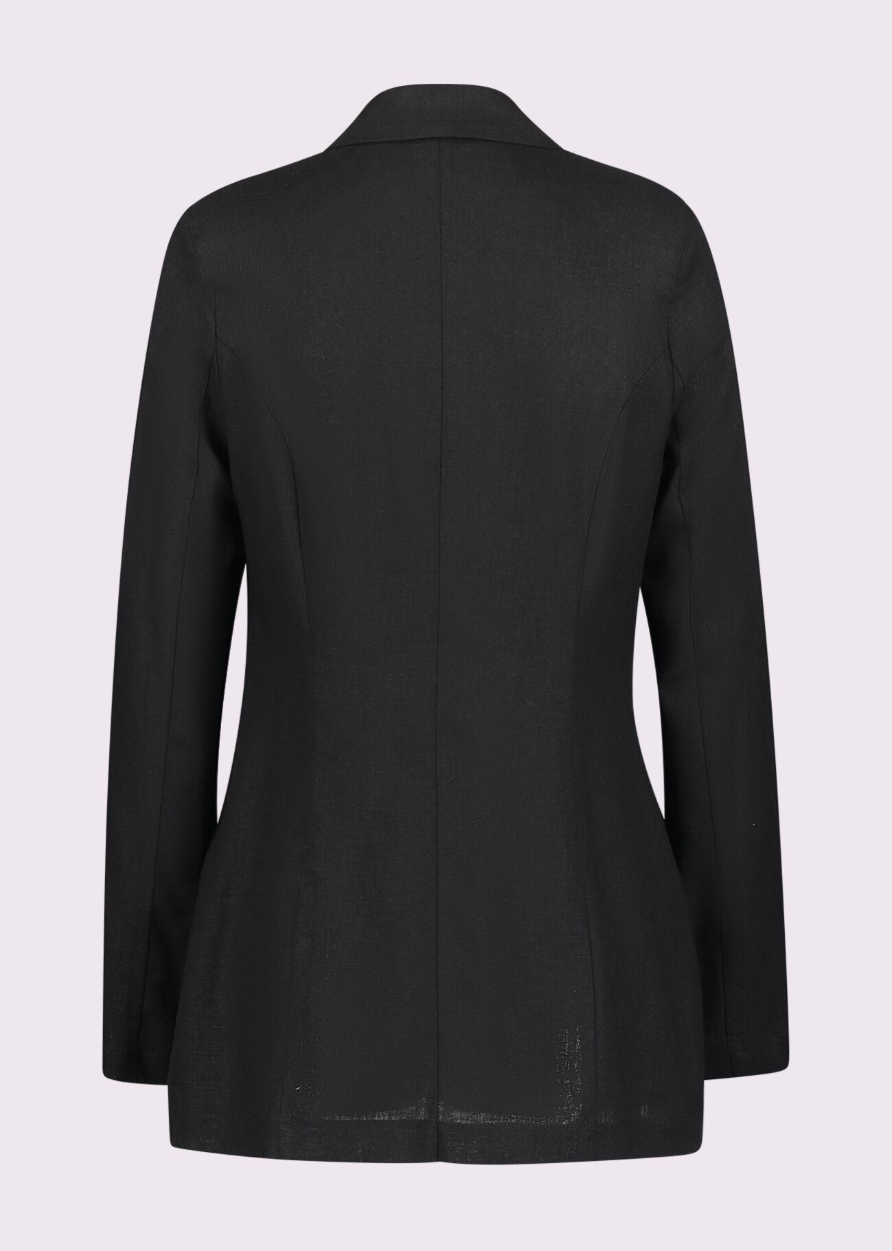Blazer donna nero con revers a lancia
