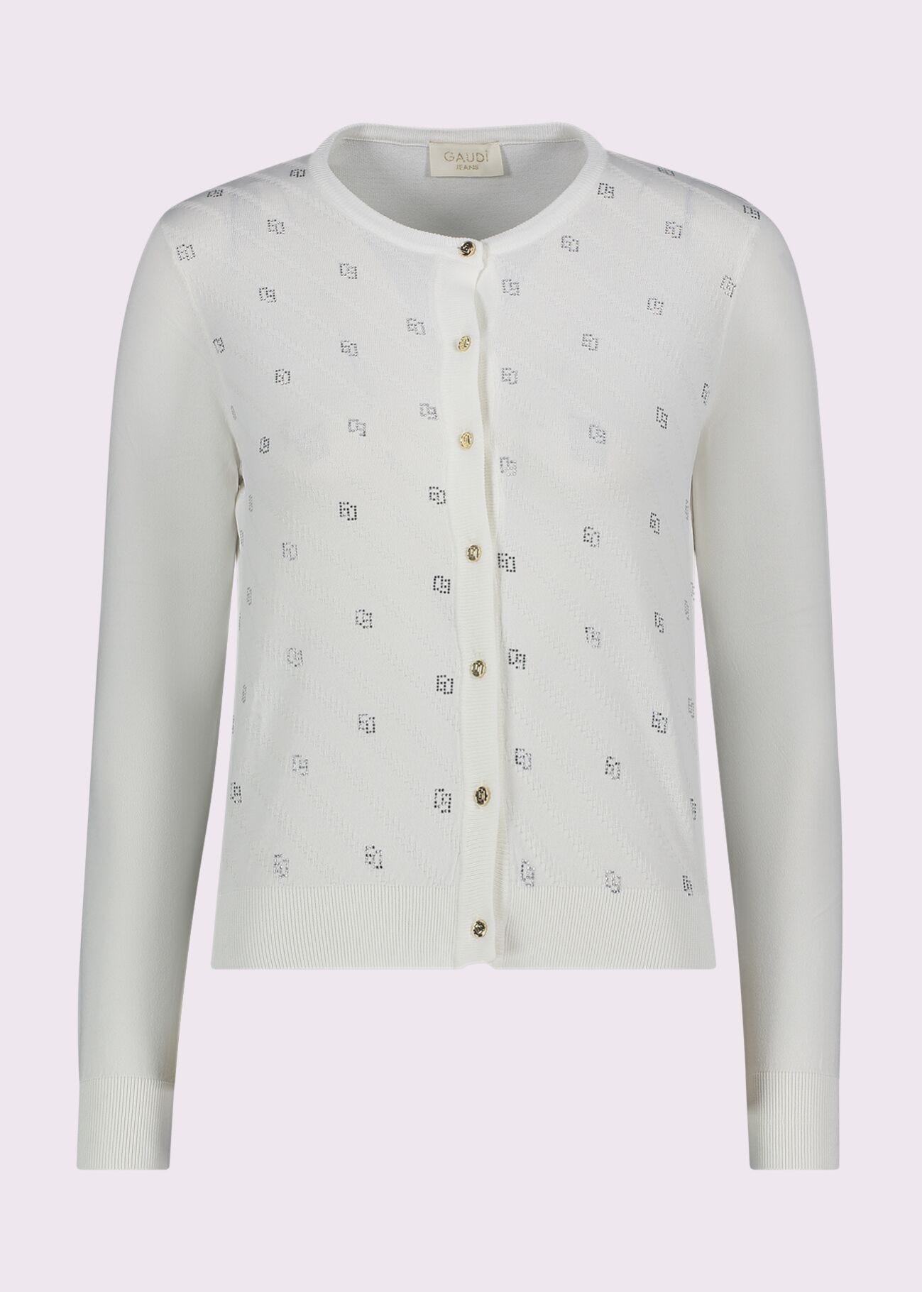 Cárdigan blanco con pedrería para mujer