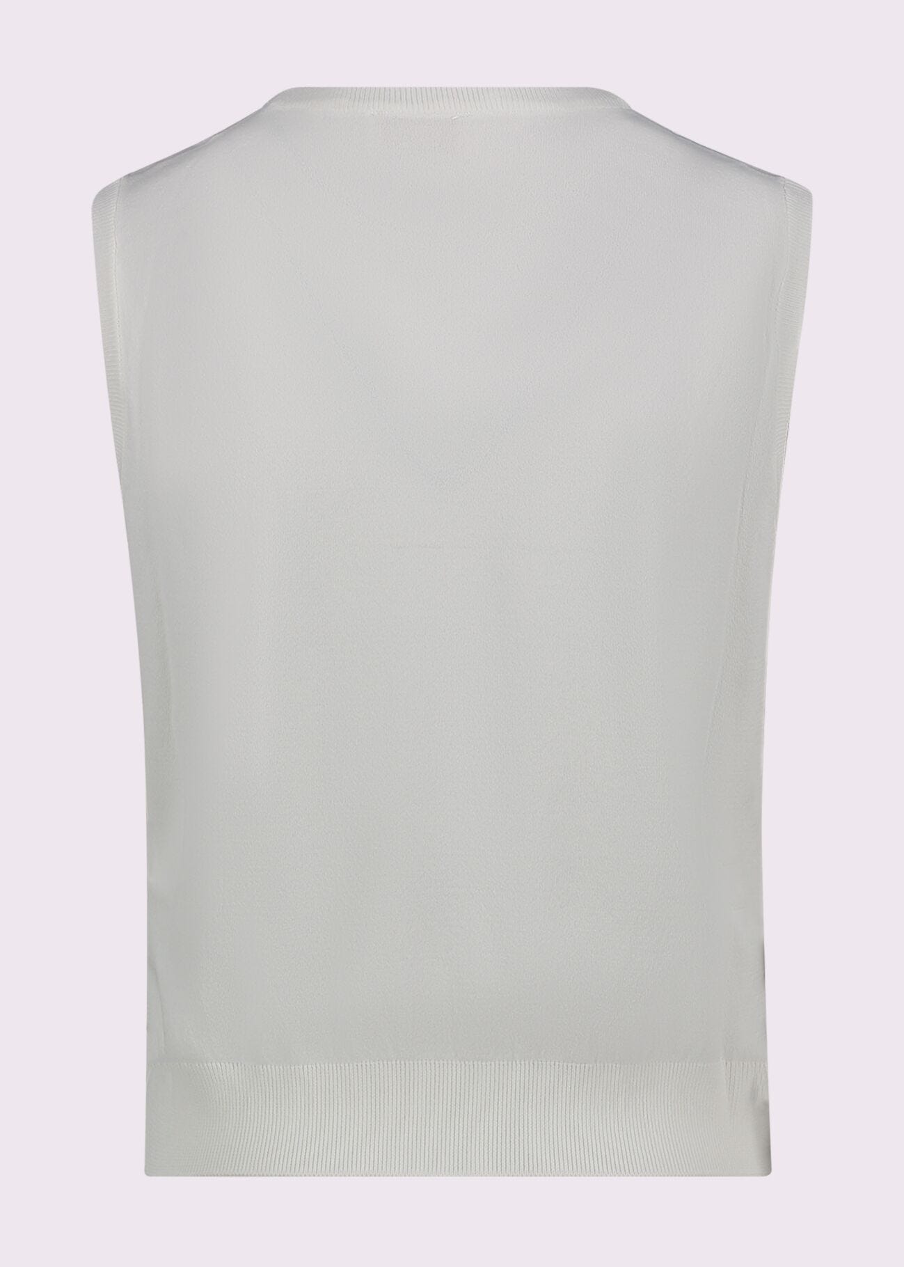 Gilet donna bianco con strass