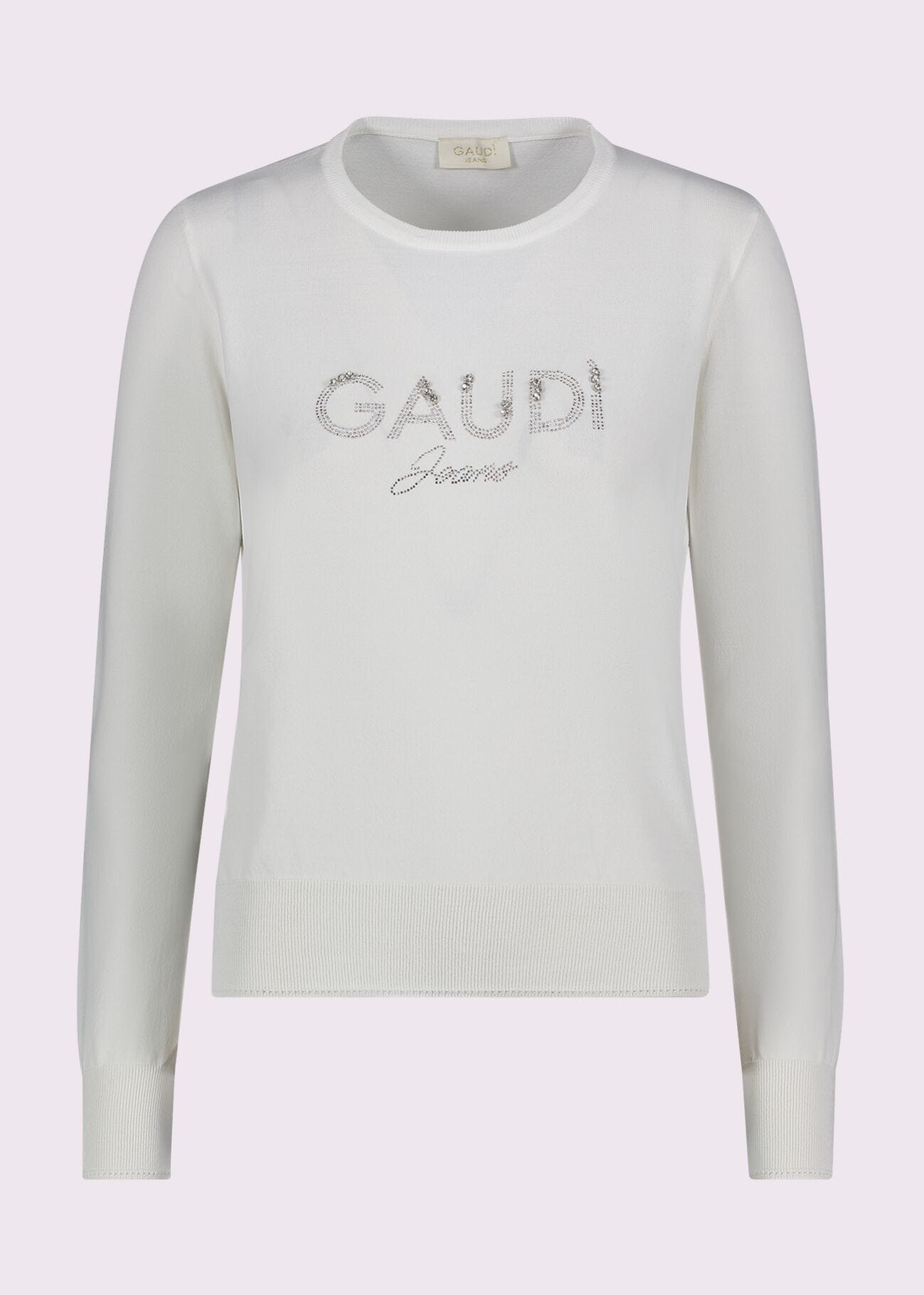 Women's white jumper with logo
