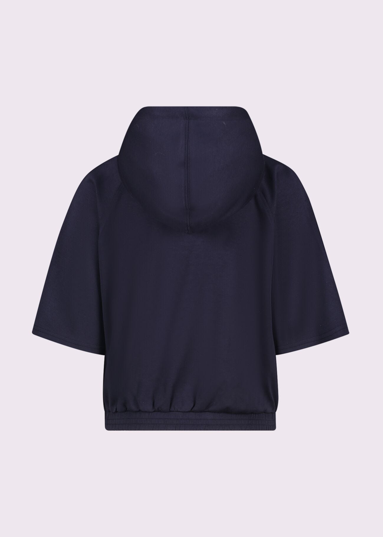 Sudadera azul con capucha para mujer