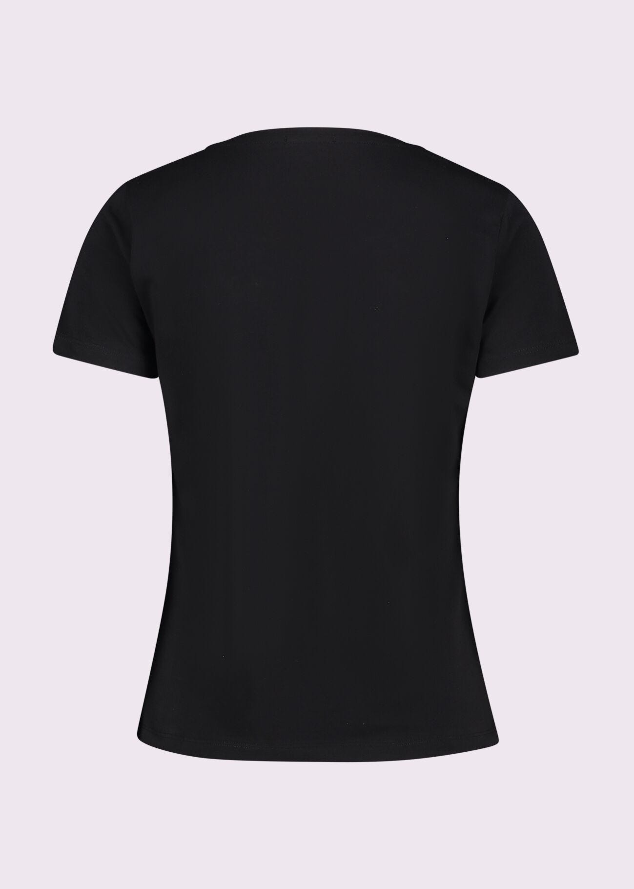 Women's black cotton T-shirt
