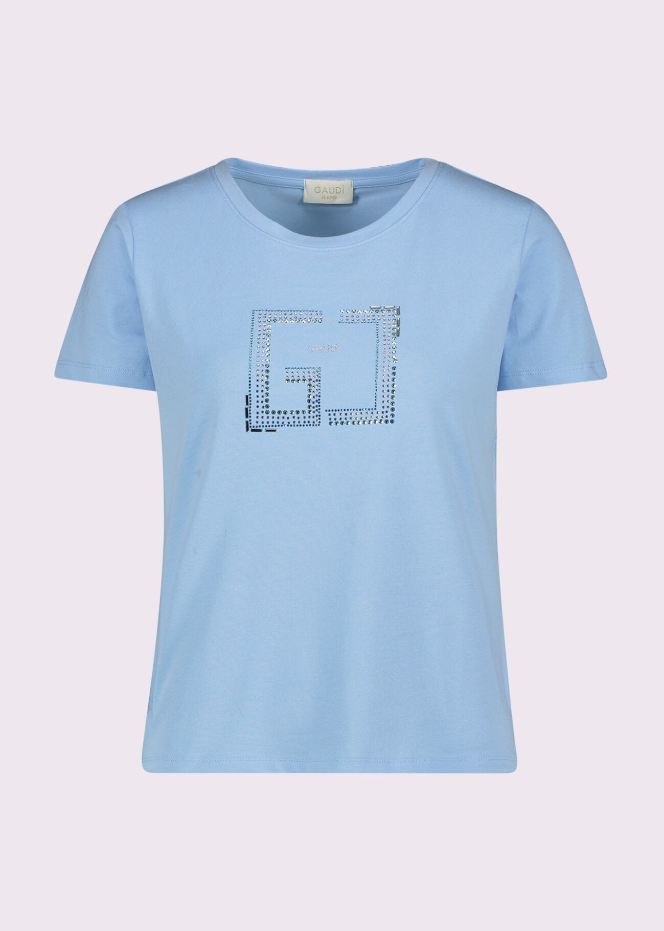 T-shirt bleu en coton pour femme