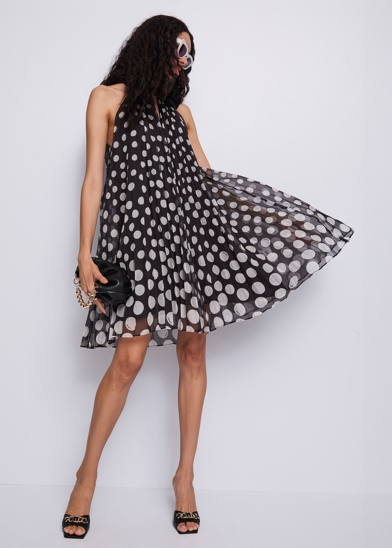 Robe en chiffon imprimé pour femme