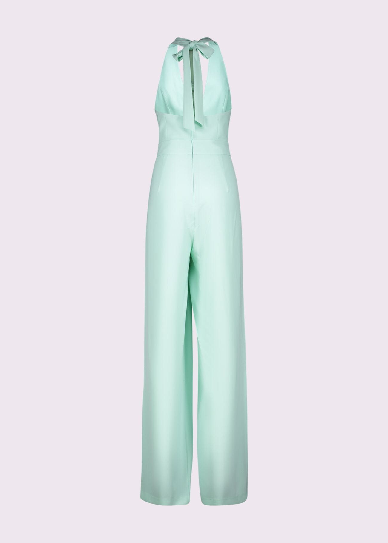 Combinaison verte en crêpe cady pour femme